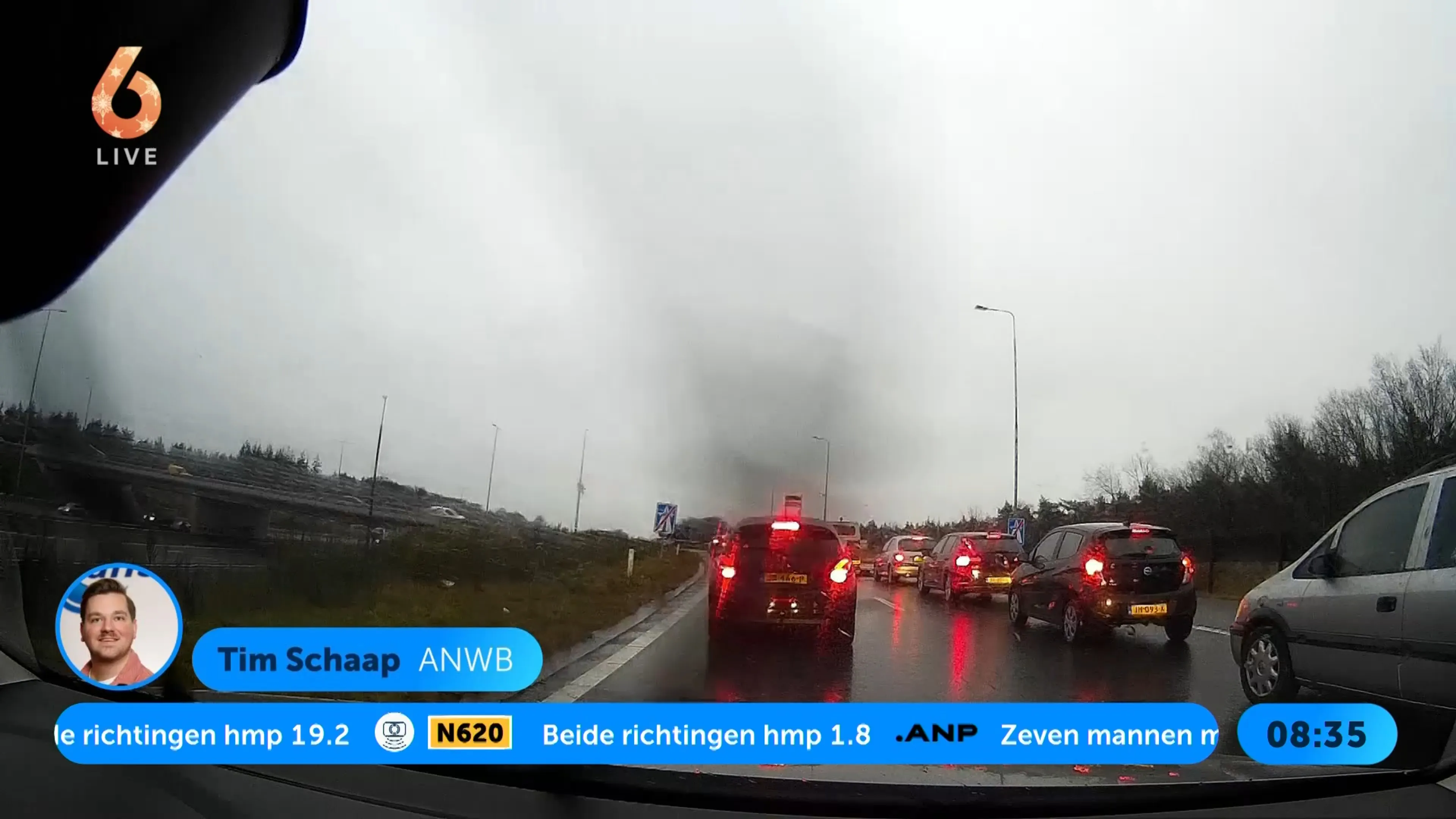 Drukte op de weg voor de wintersport