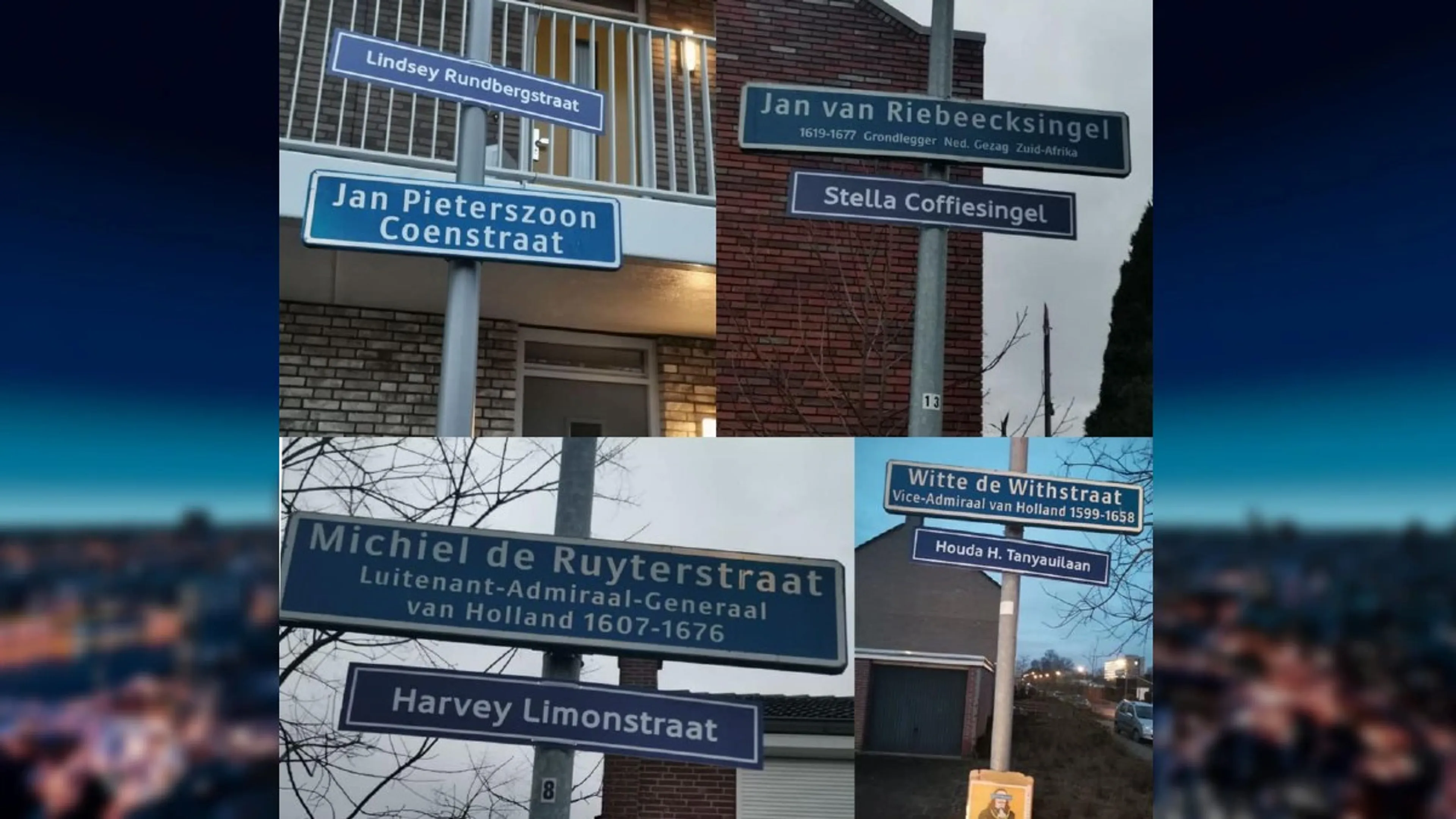 Actiegroepen tegen racisme hangen nieuwe straatnaamborden op in Zuid-Nederland