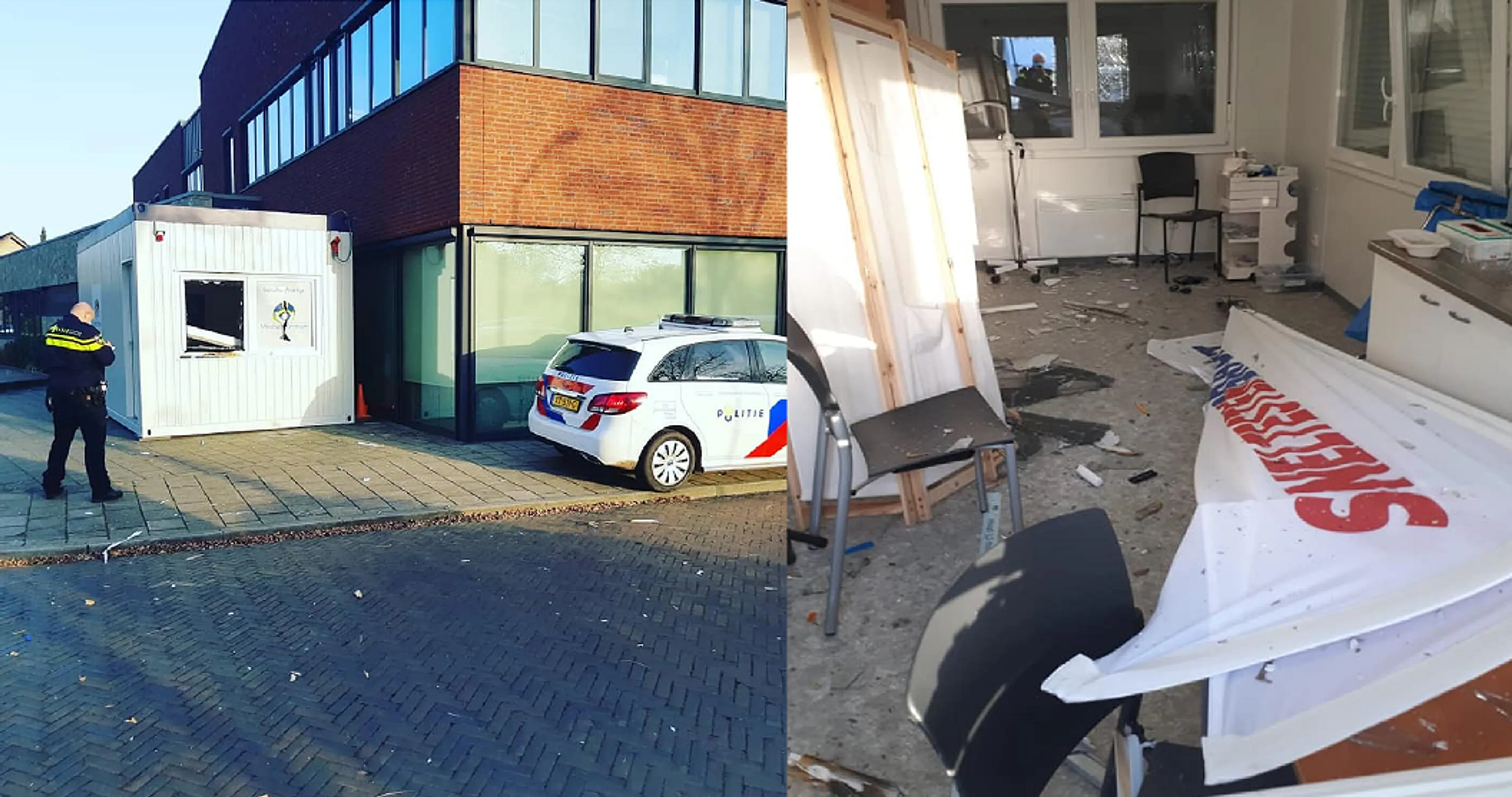 Coronapost Beek en Donk vernield, waarschijnlijk met zwaar vuurwerk