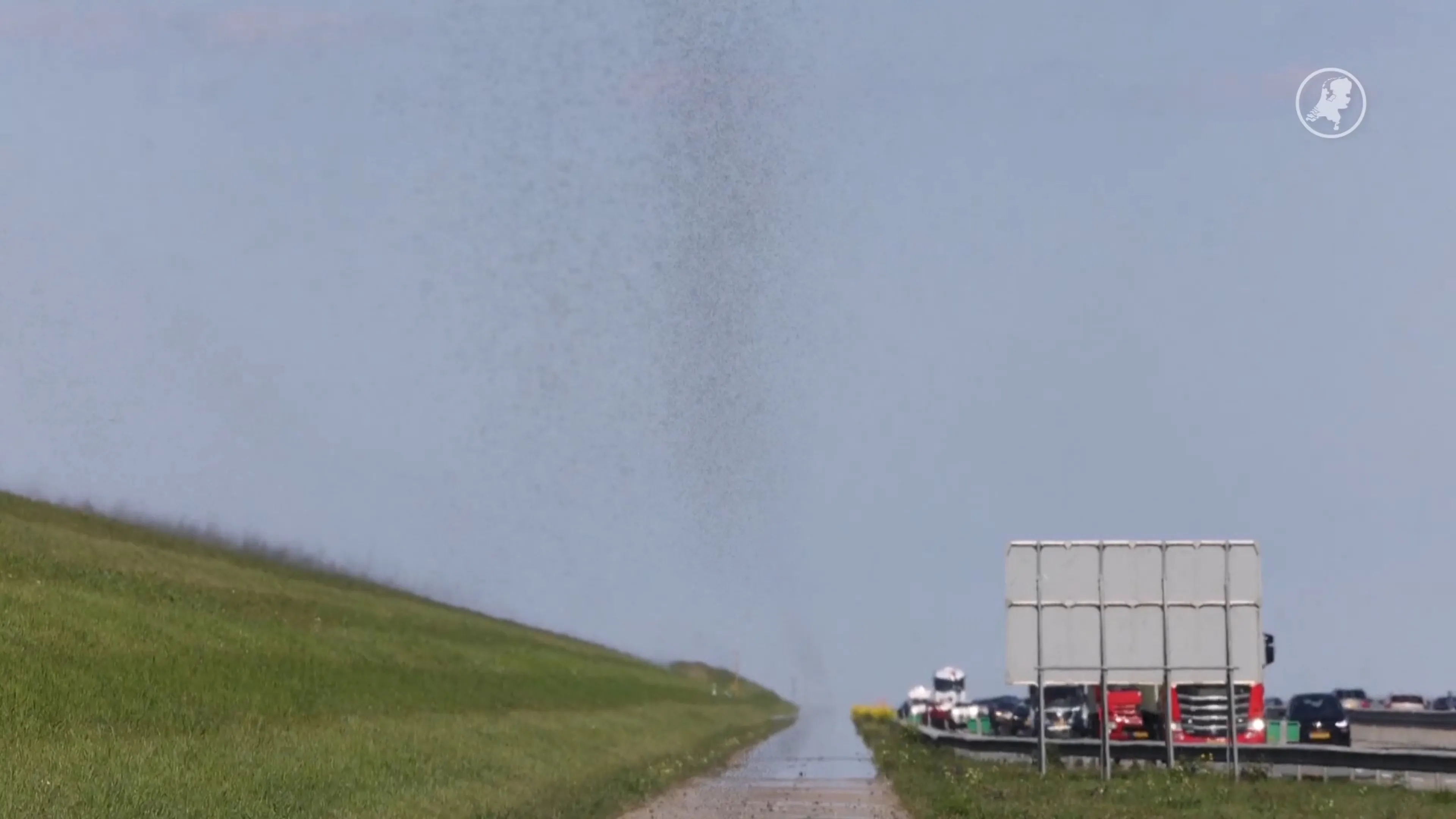 Dansende muggen zorgen voor bijzondere taferelen bij Afsluitdijk