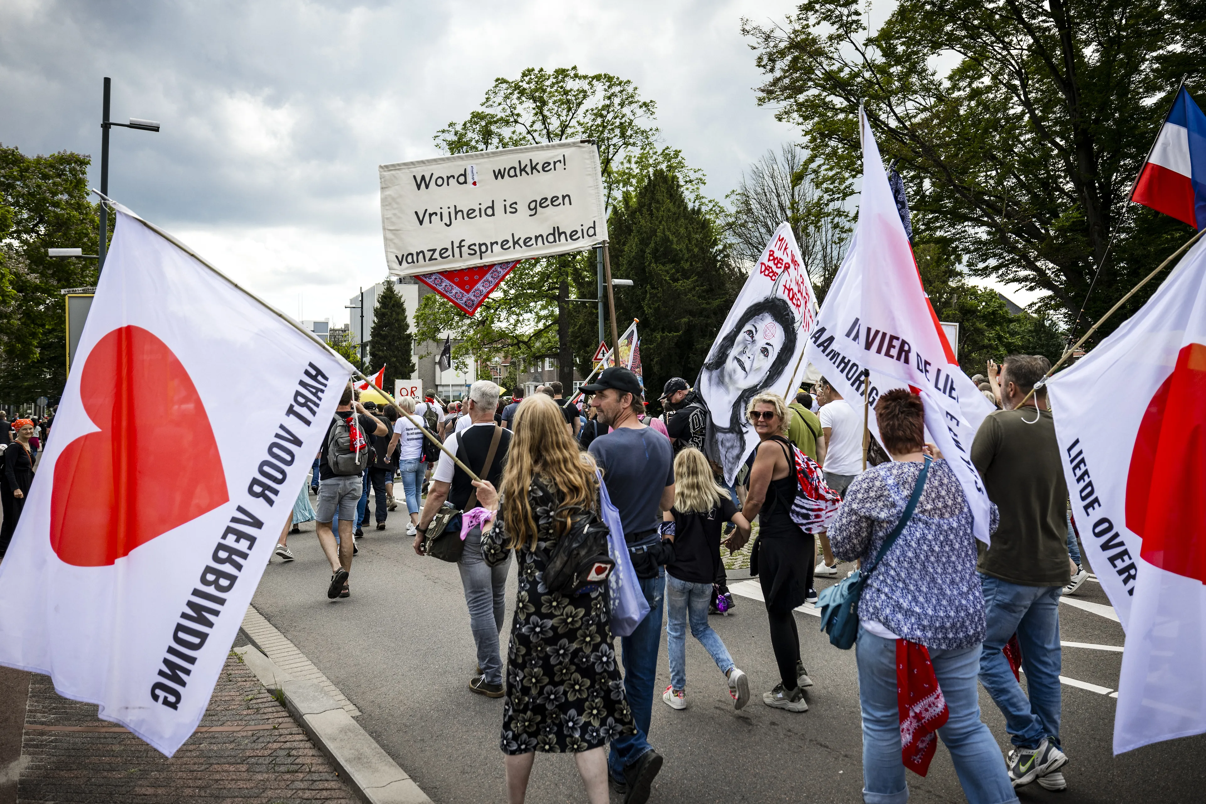 Solidariteitsdemonstratie voor boeren door Eindhoven