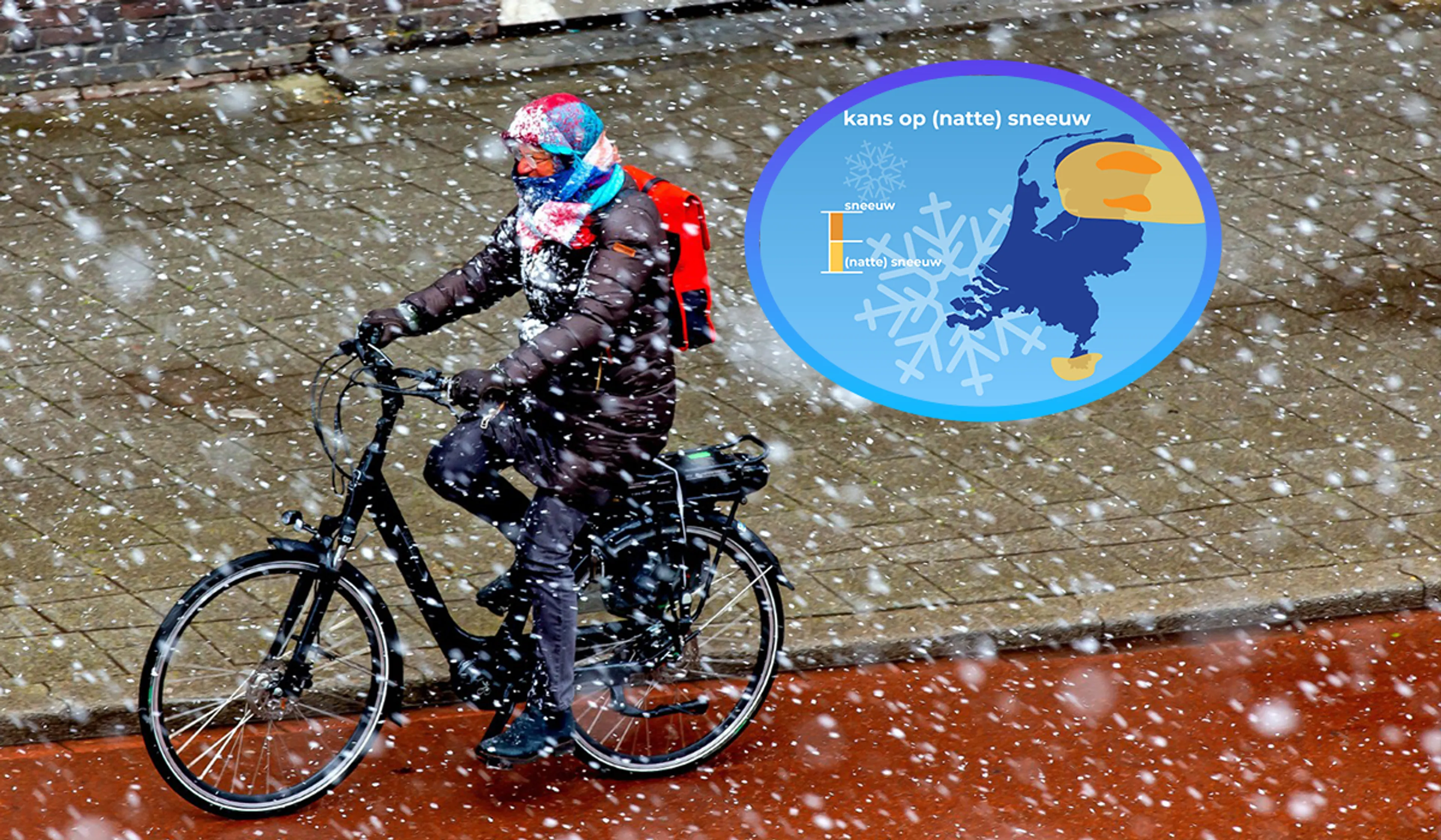 Winterse sfeer in het noorden van het land: eerste sneeuw gevallen