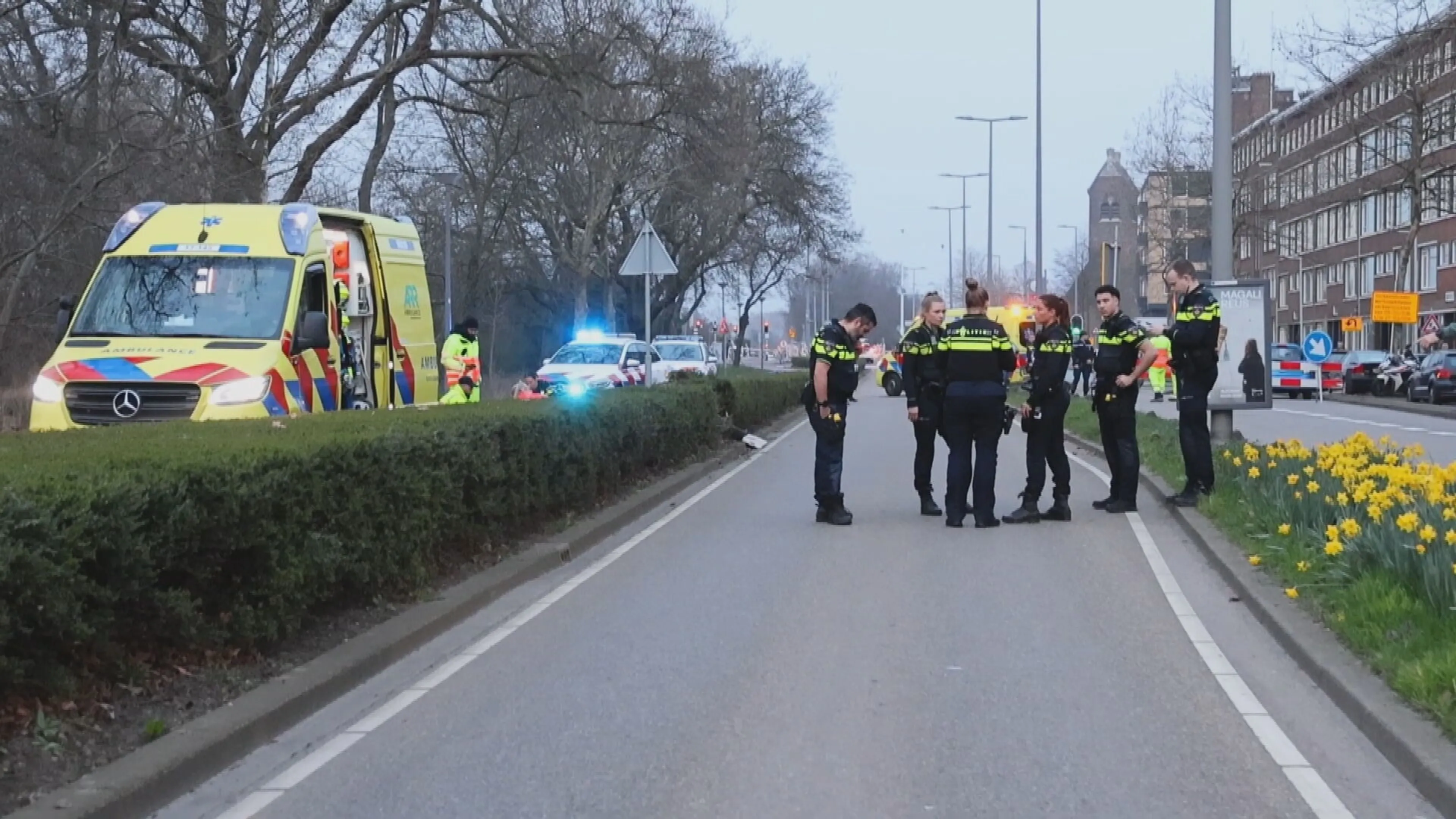 Drie verkeersregelaars aangereden na ruzie in Rotterdam