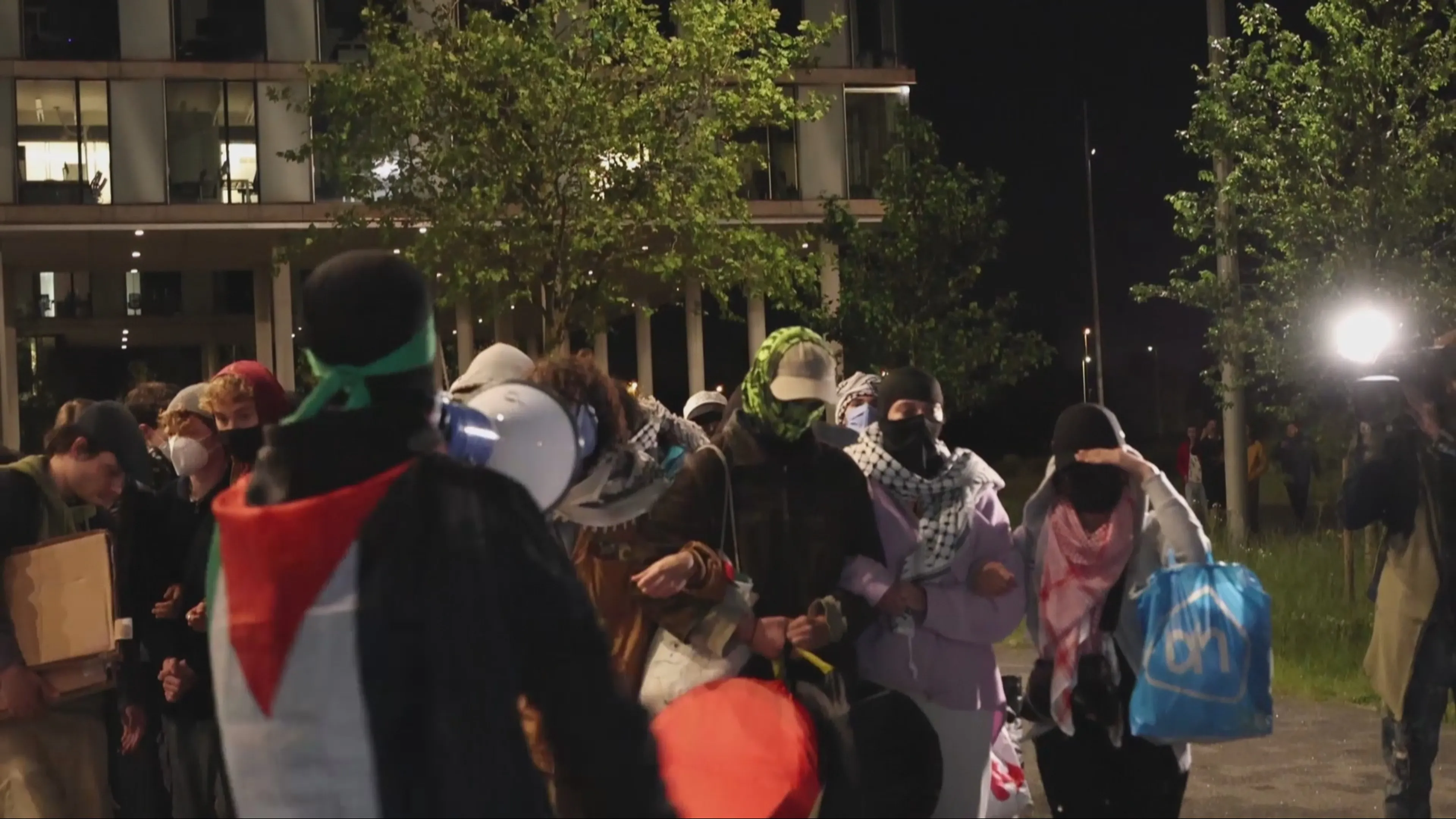 Pro-Palestijnse demonstranten geven blokkade Science Park op