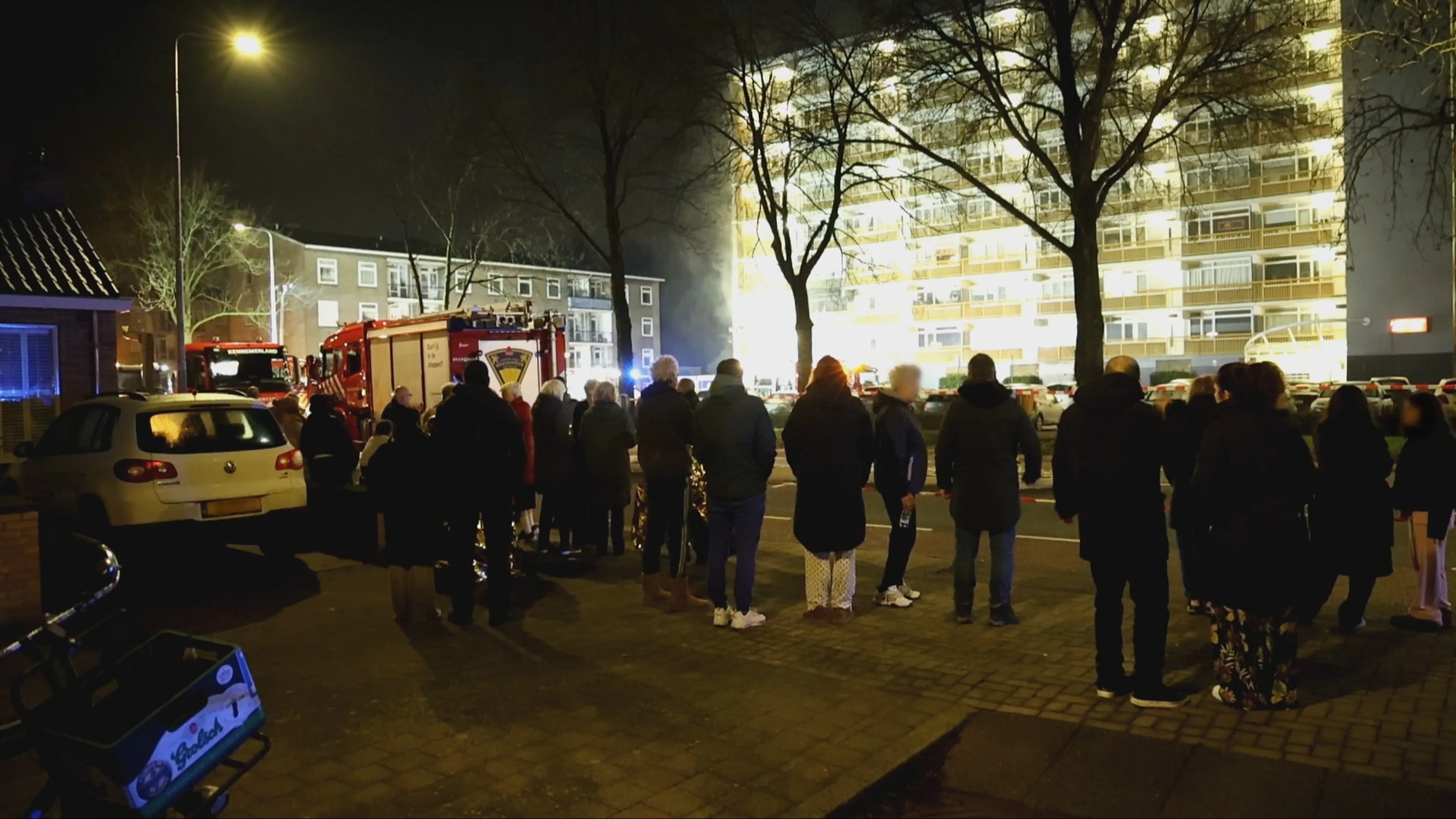 Brand in flat Heemskerk: 61 bewoners midden in de nacht geëvacueerd