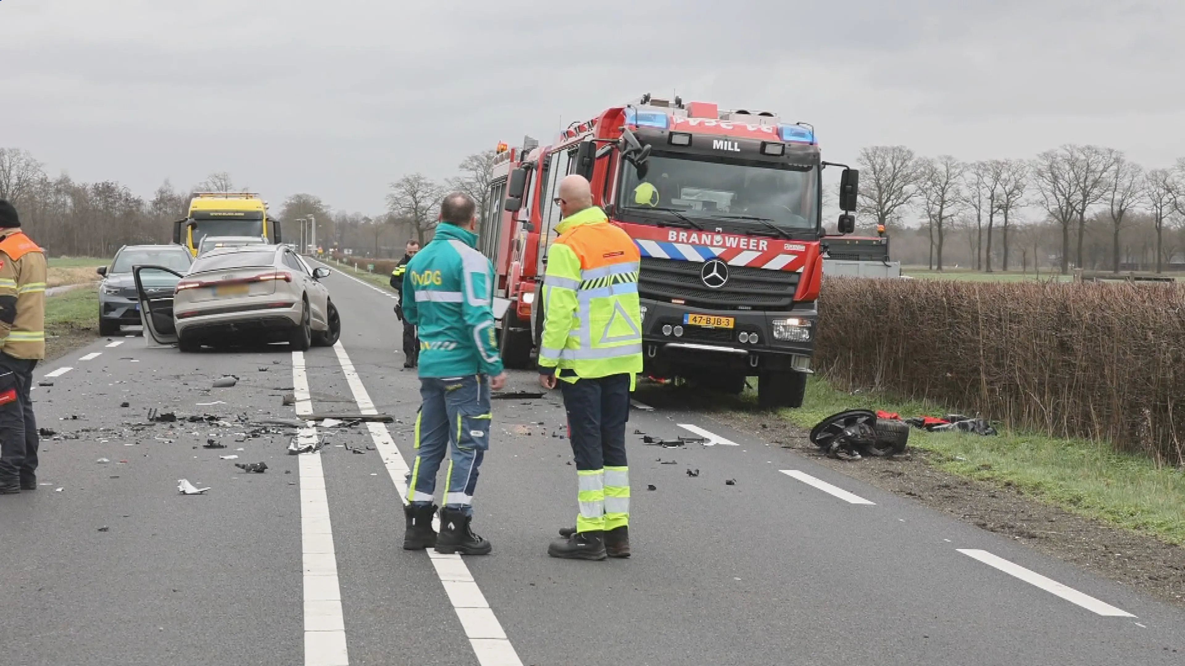 Man (44) omgekomen bij fataal ongeluk op N264 bij Mill