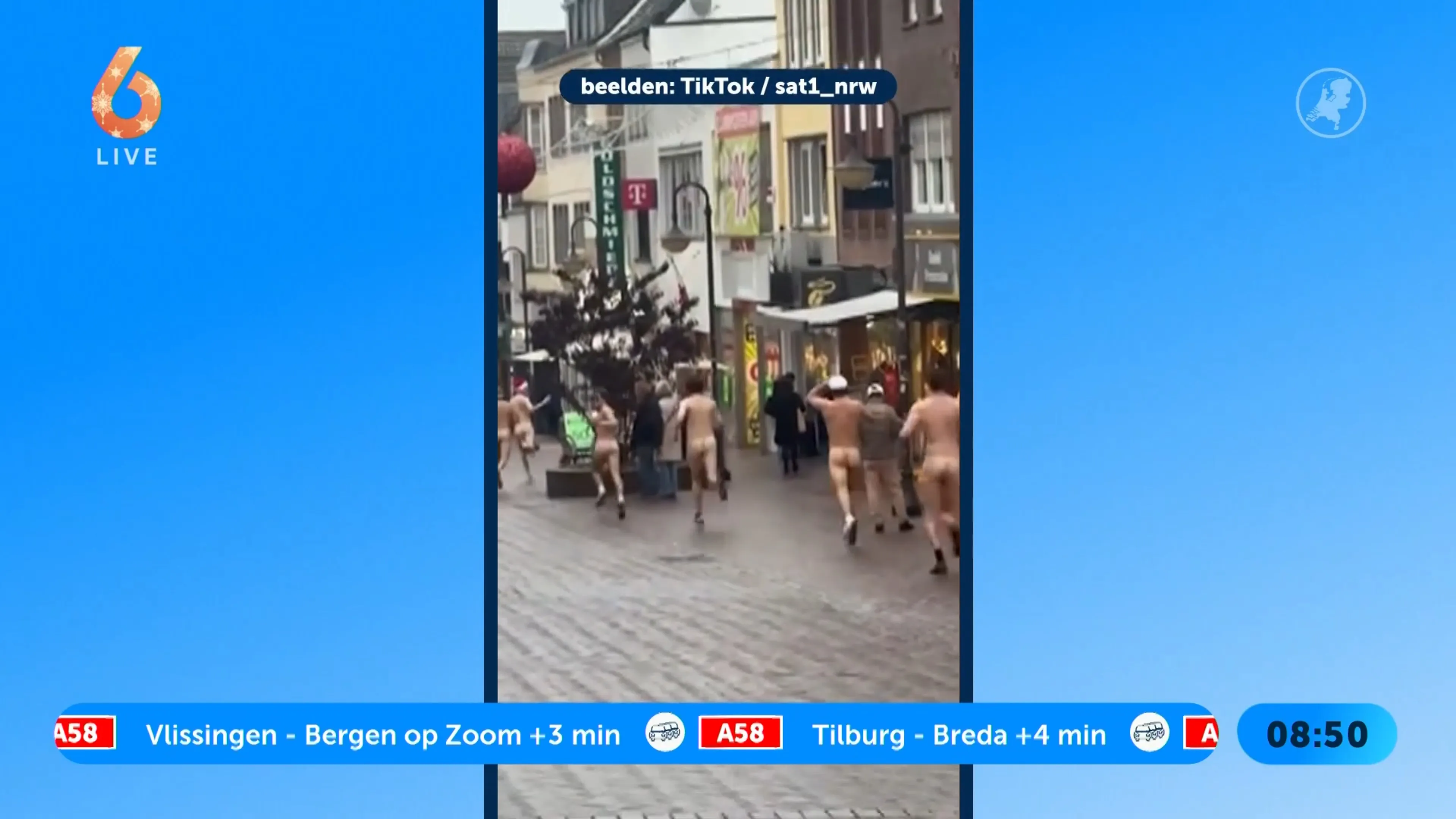 Opschudding in Duitse Kleve: Nederlanders rennen poedelnaakt rond