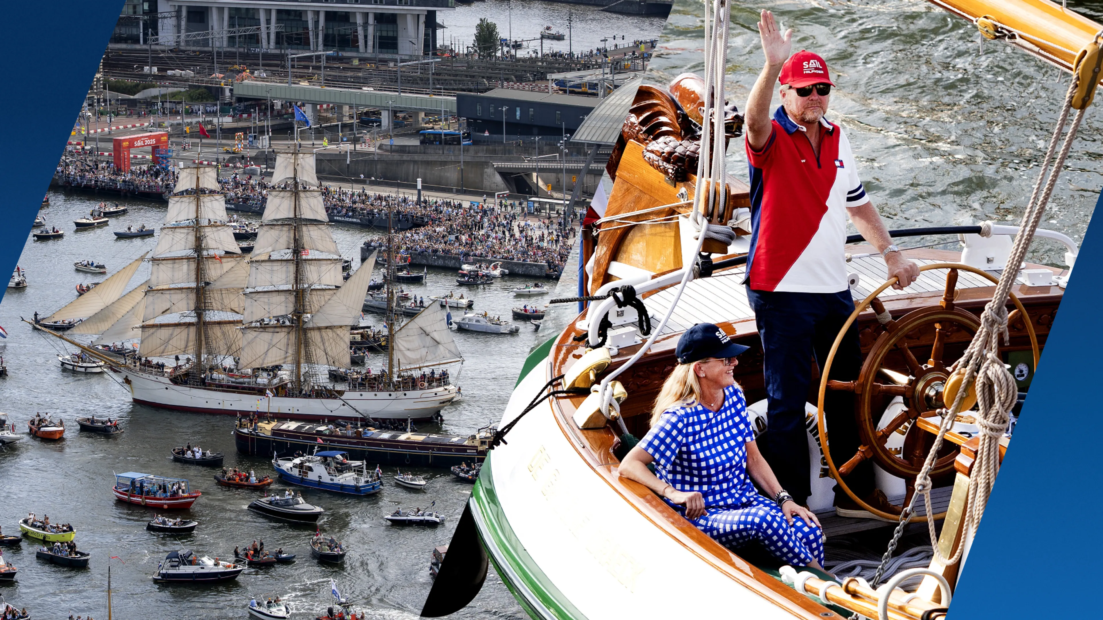 Eerste dag SAIL verloopt 'druk maar beheersbaar', koning vaart mee op de Groene Draeck