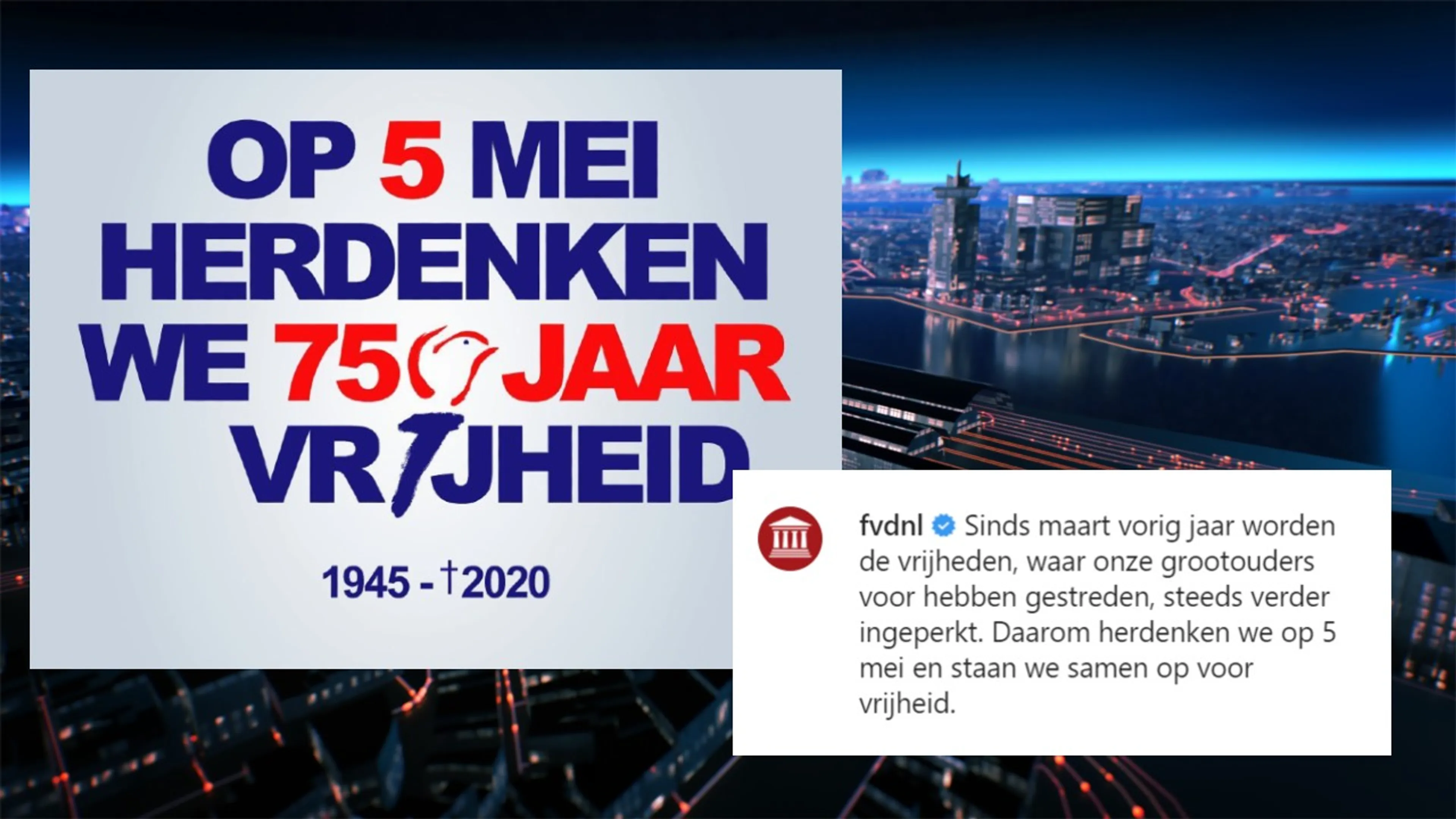 Boosheid over 'misplaatste' en 'onacceptabele' Bevrijdingsdag-poster Forum voor Democratie