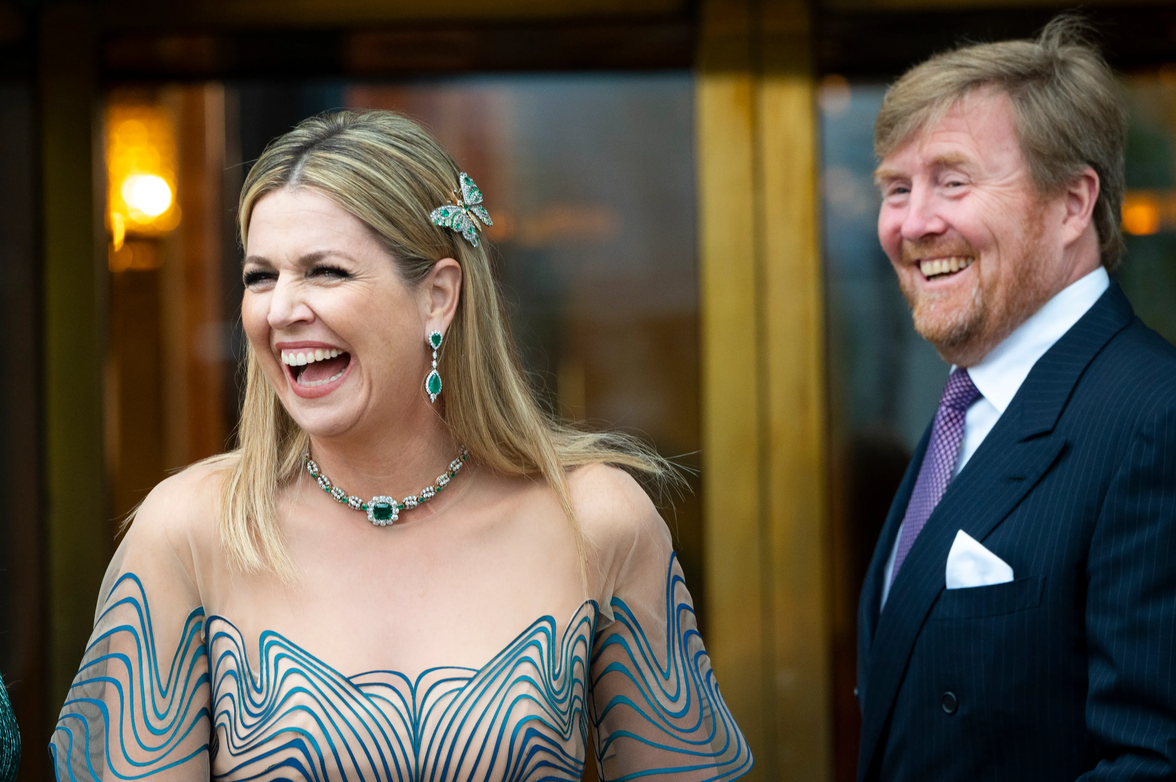 Willem-Alexander en Máxima wensen Songfestivalkandidaten succes