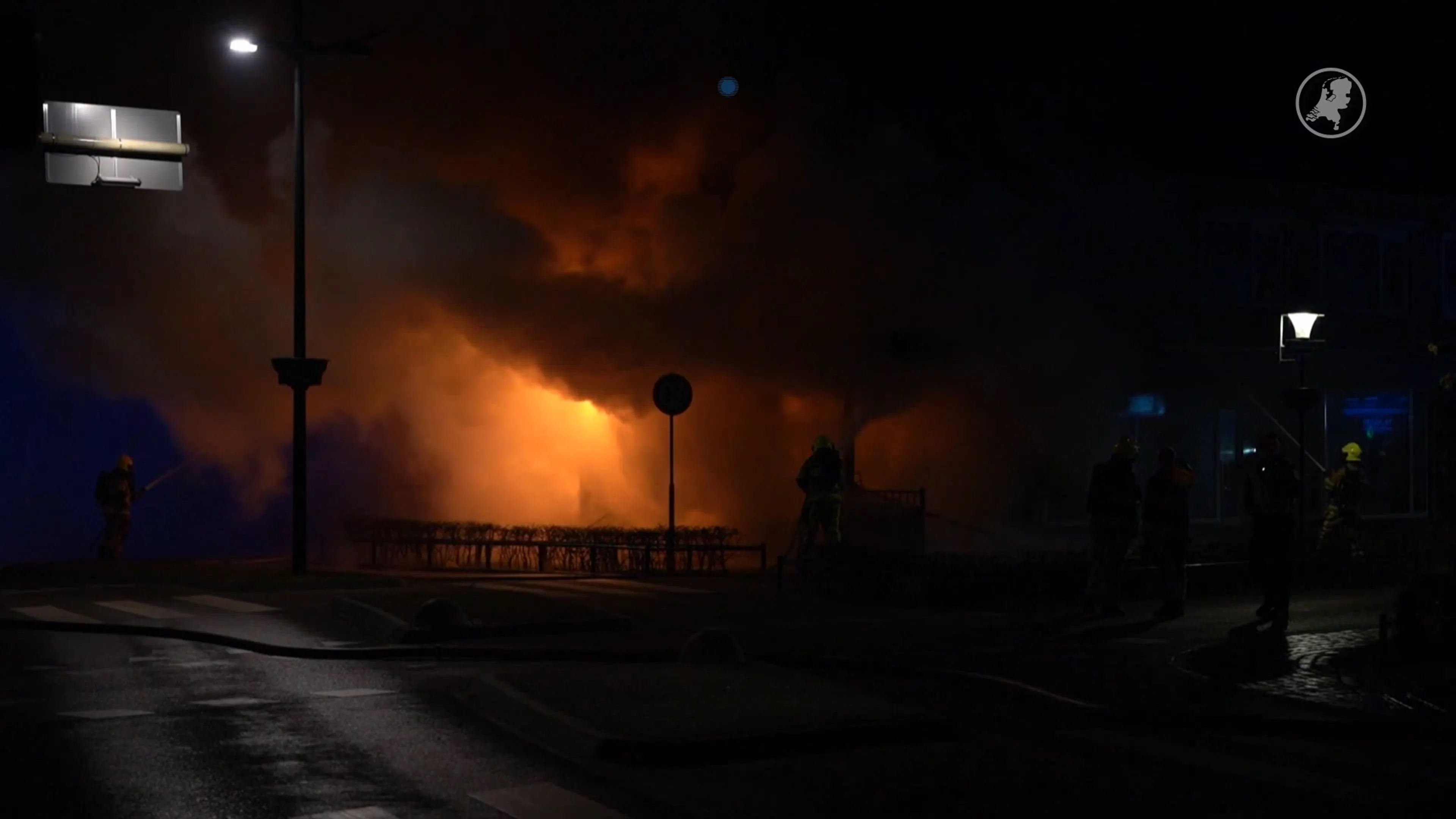 Zeer grote brand in het centrum van Druten