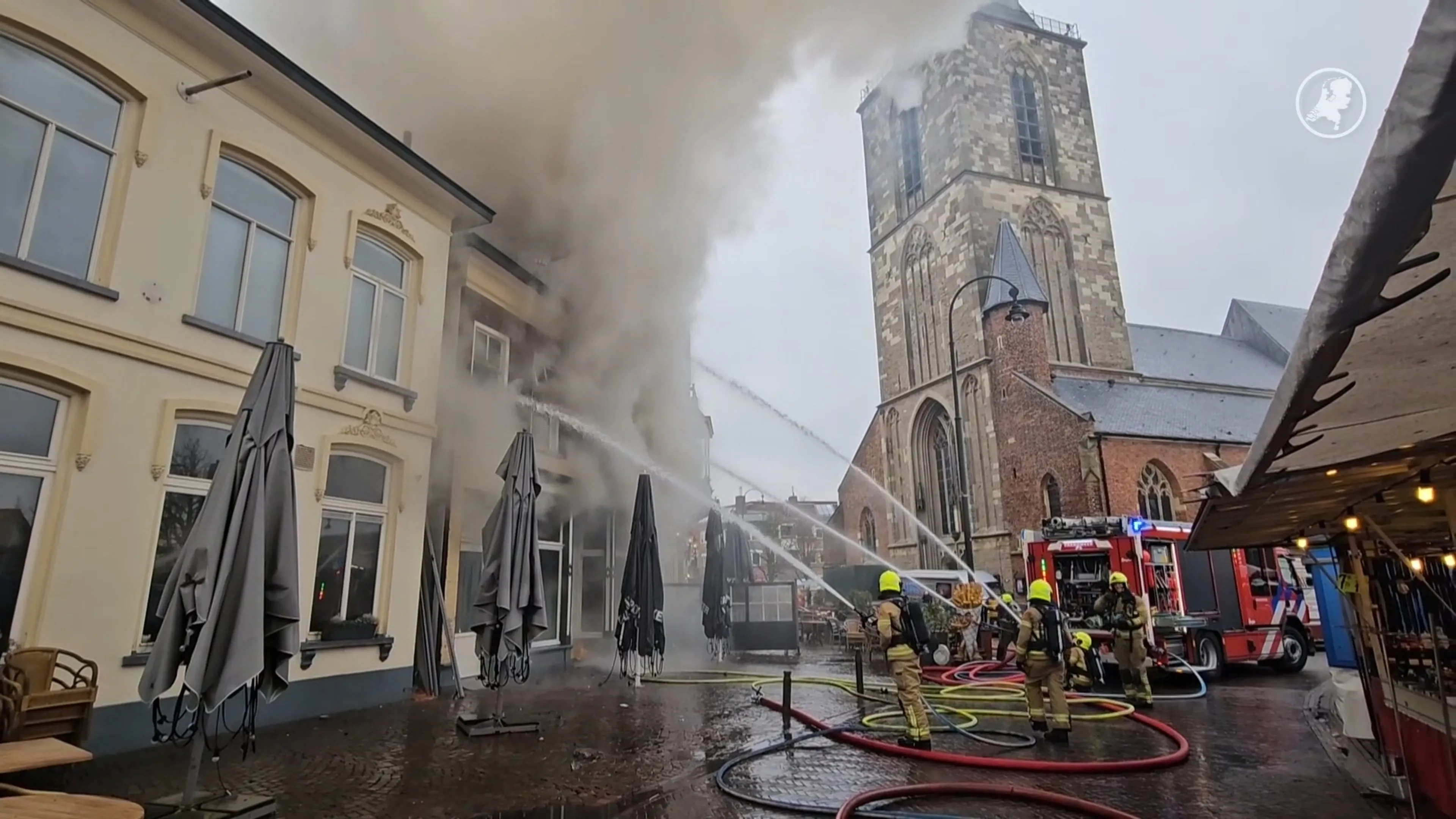 NL-Alert vanwege zeer grote brand in centrum Winterswijk