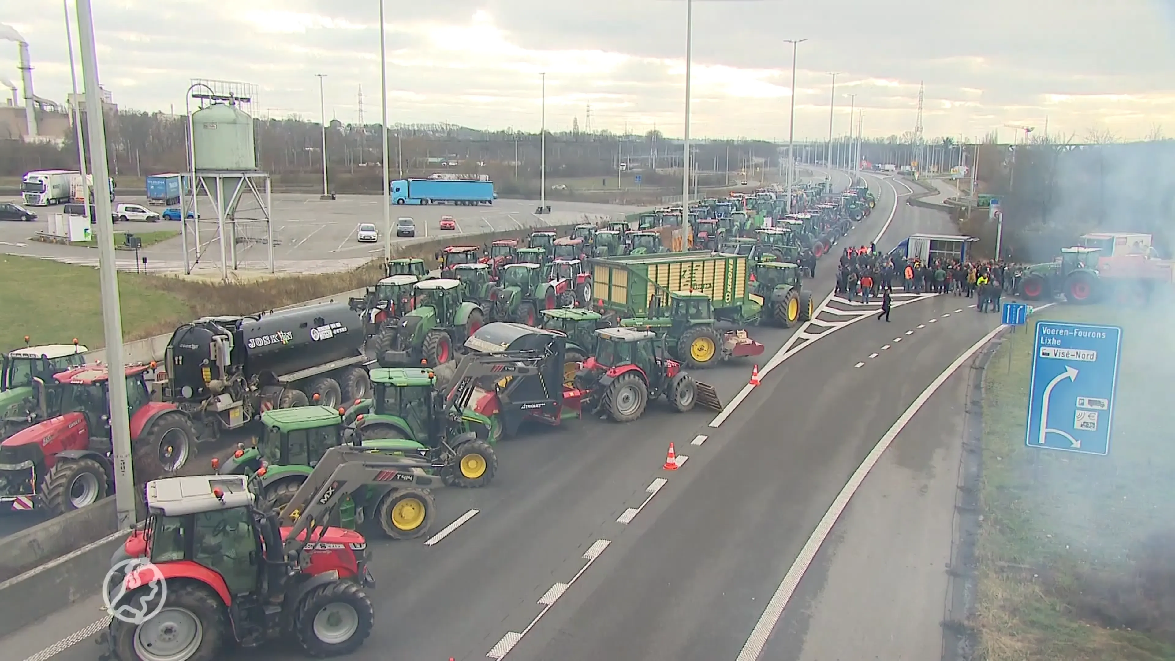 A2 bij Belgische grens weer open na boerenprotest