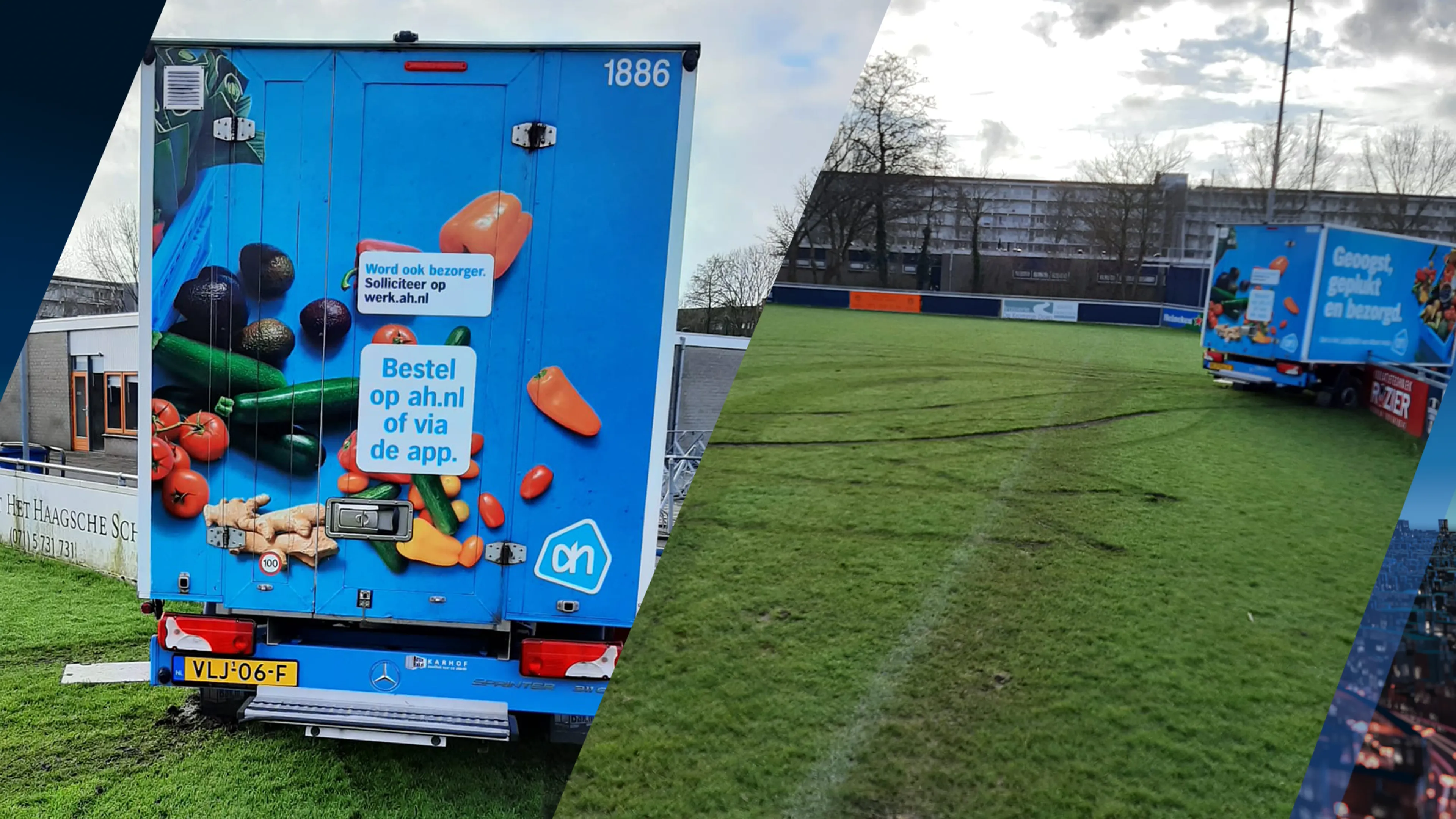 Bezorger ploegt voetbalveld om met bestelbus: 'Wat een knurft ben je dan'