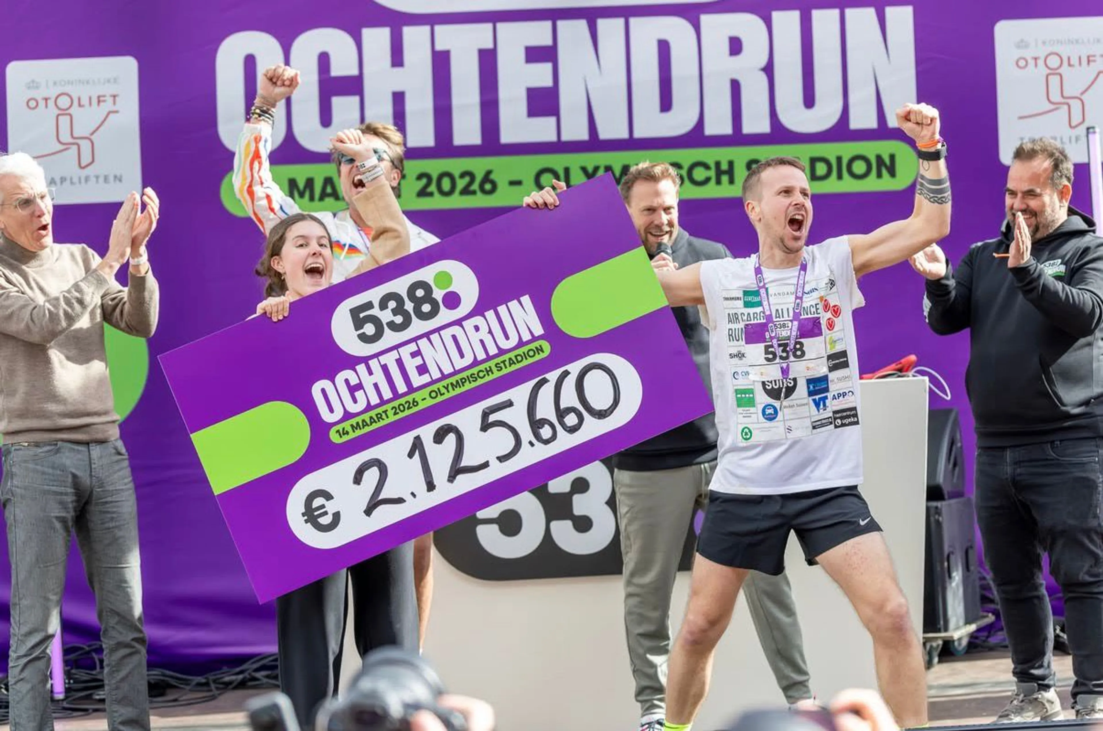 Prachtig: 2,1 miljoen opgehaald tijdens De 538 Ochtendrun