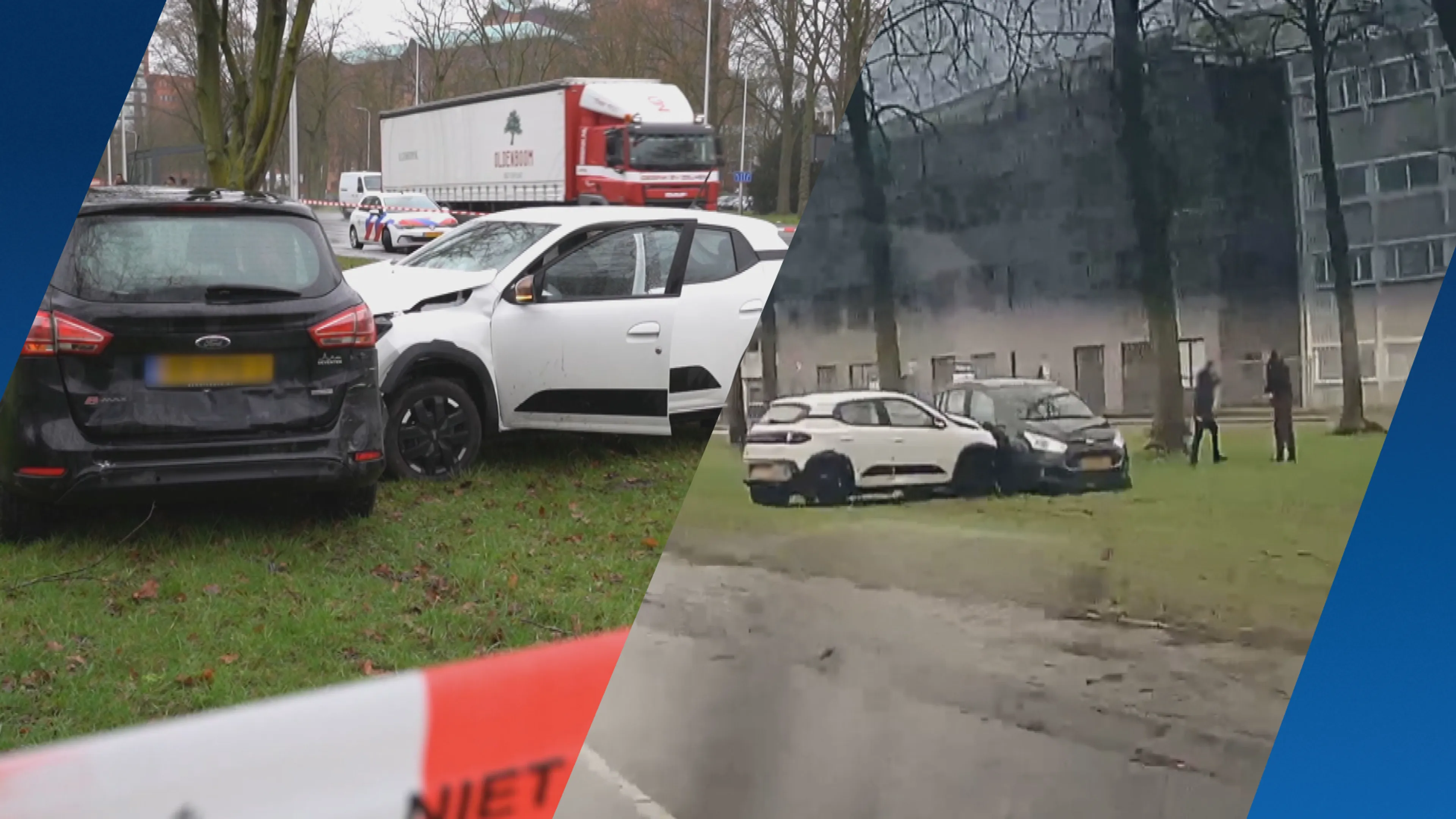 Dashcam toont bizarre achtervolging en crash na verkeersruzie in Deventer