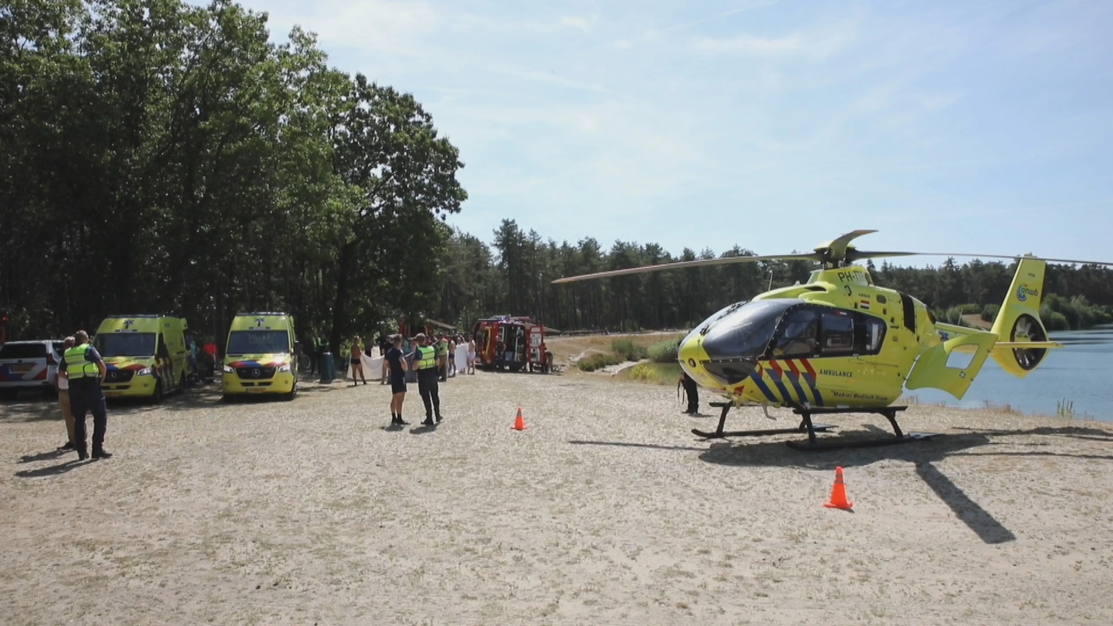 Oekraïense jongeren (15 en 20) overleden na reddingsactie in zwemplas Nunspeet