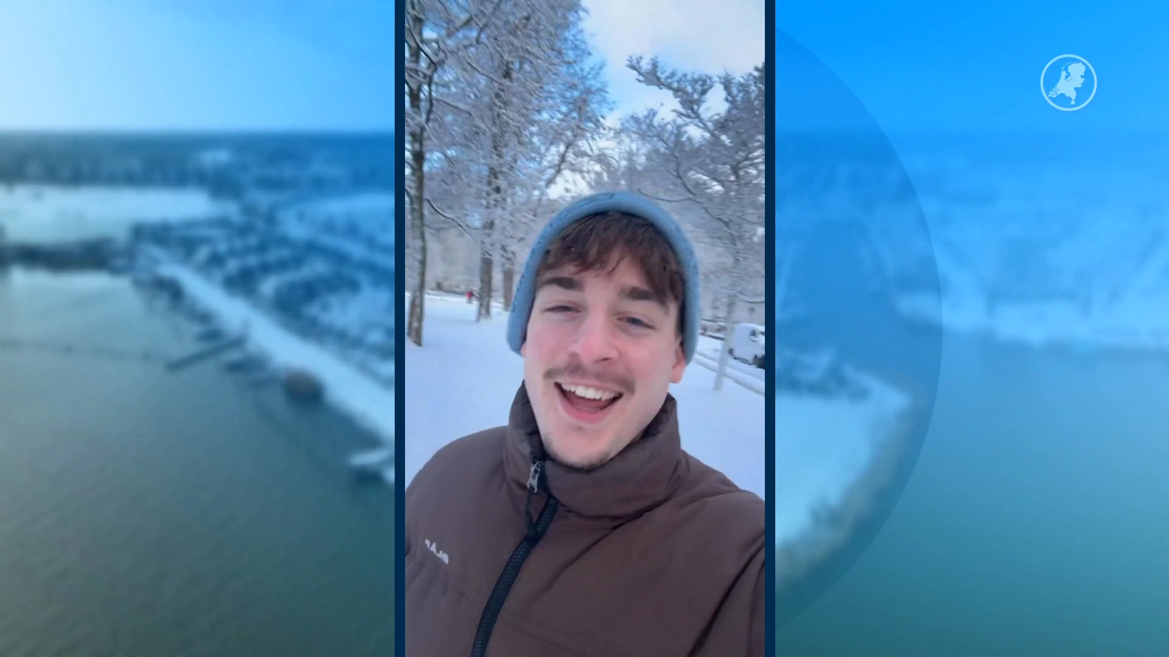 Sneeuwbeelden op sociale media