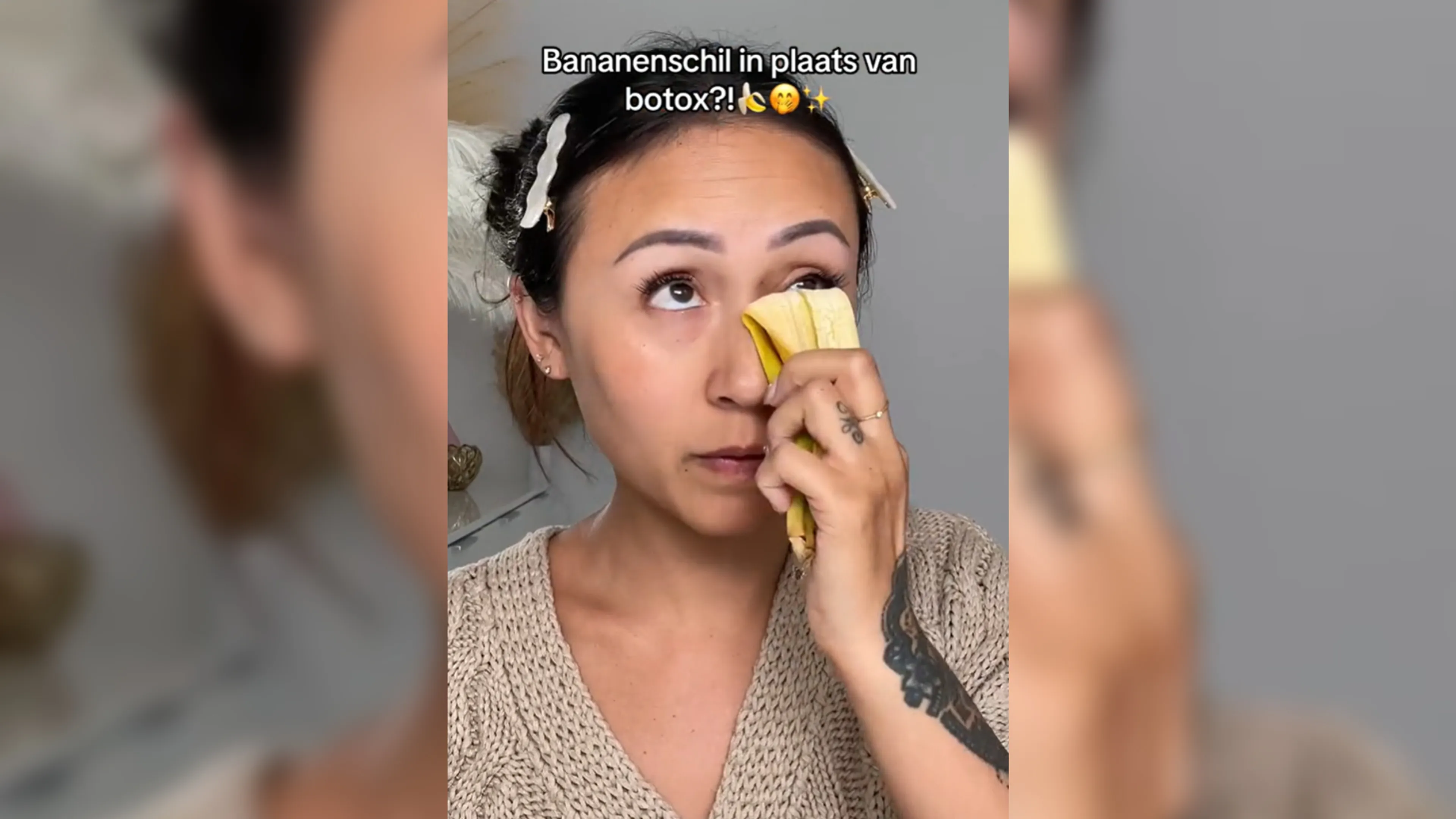 Bananenschil over je huid wrijven tegen rimpels: werkt het echt?