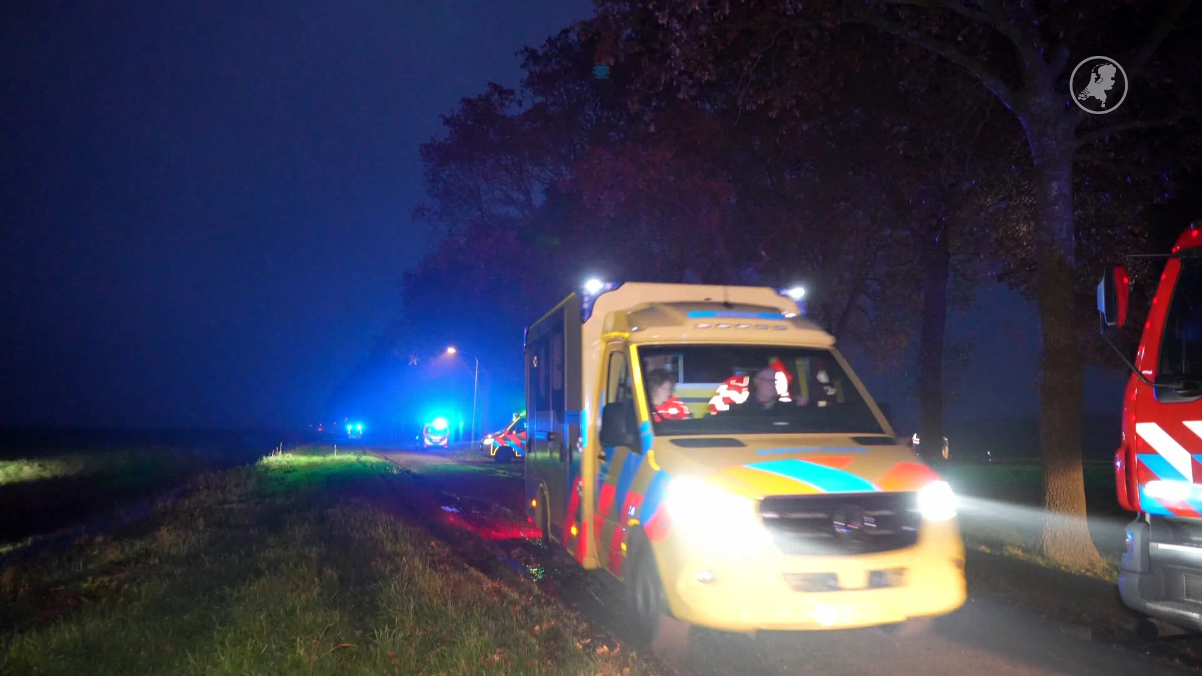 4 mensen in schuur die instort, 1 overleden