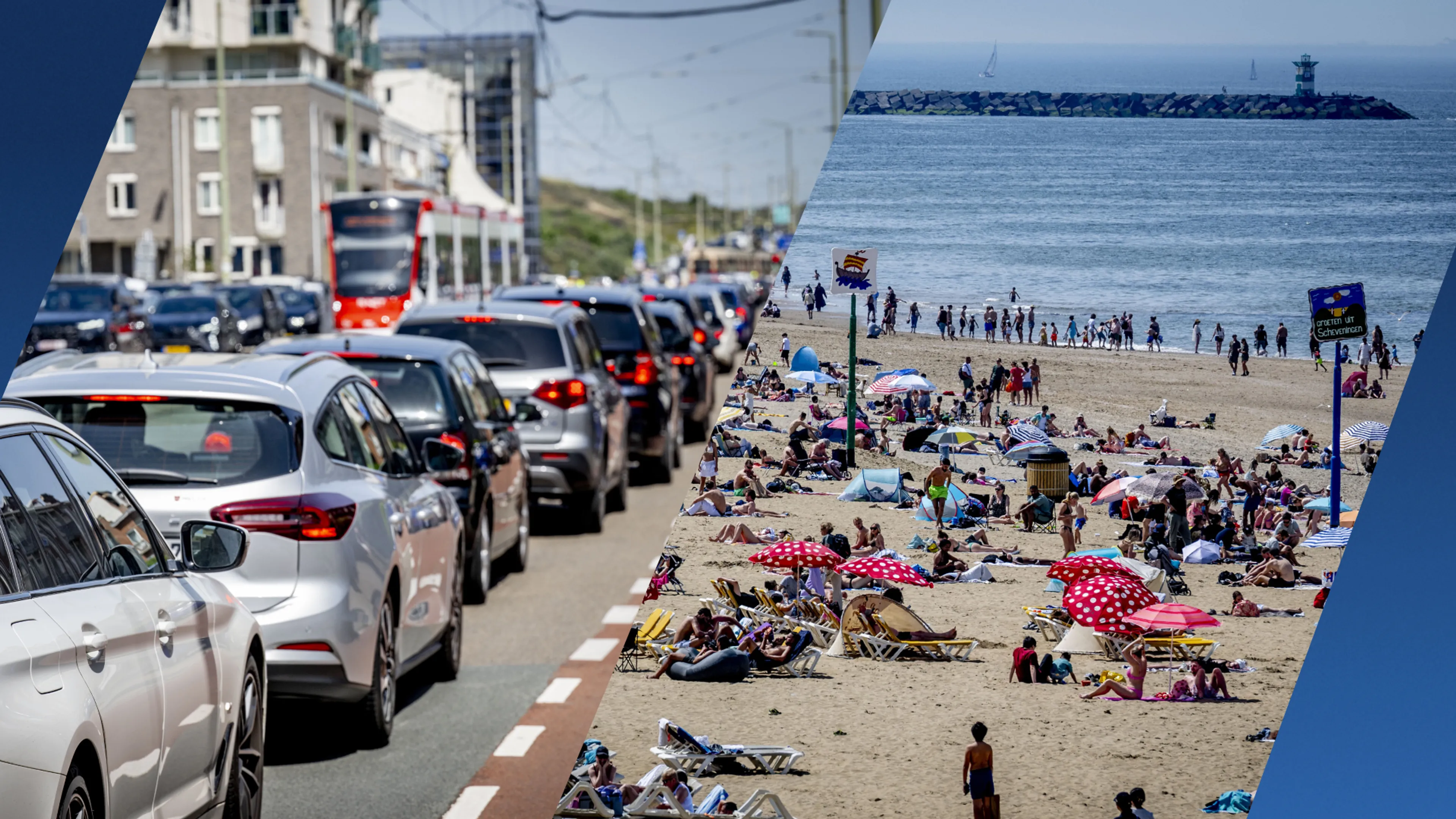 Eerste lokale tropische dag een feit, parkeerplaatsen bij stranden vol