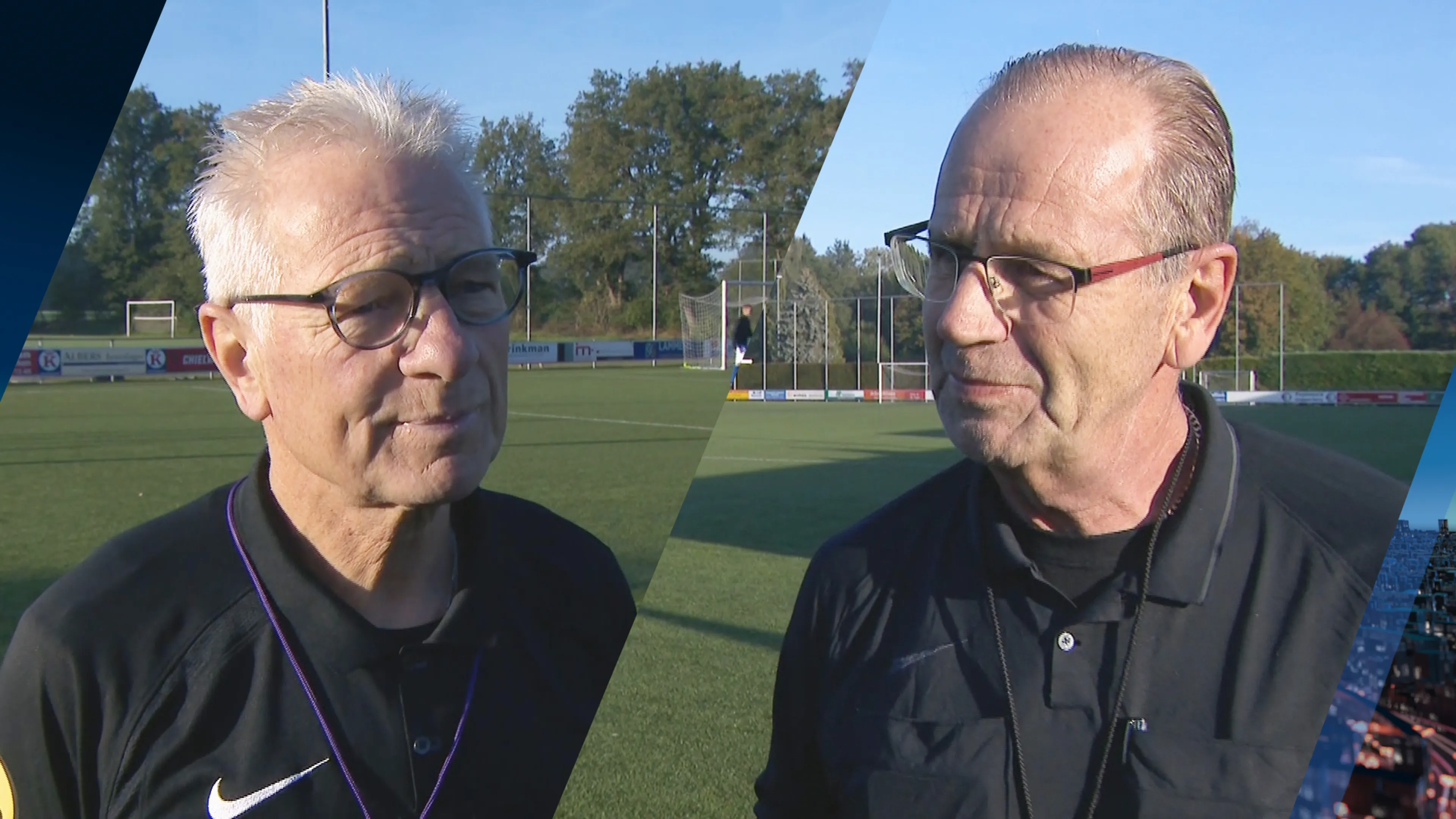 Duo-scheidsrechters als oplossing voor tekort: Leo en Willie fluiten ieder op eigen helft