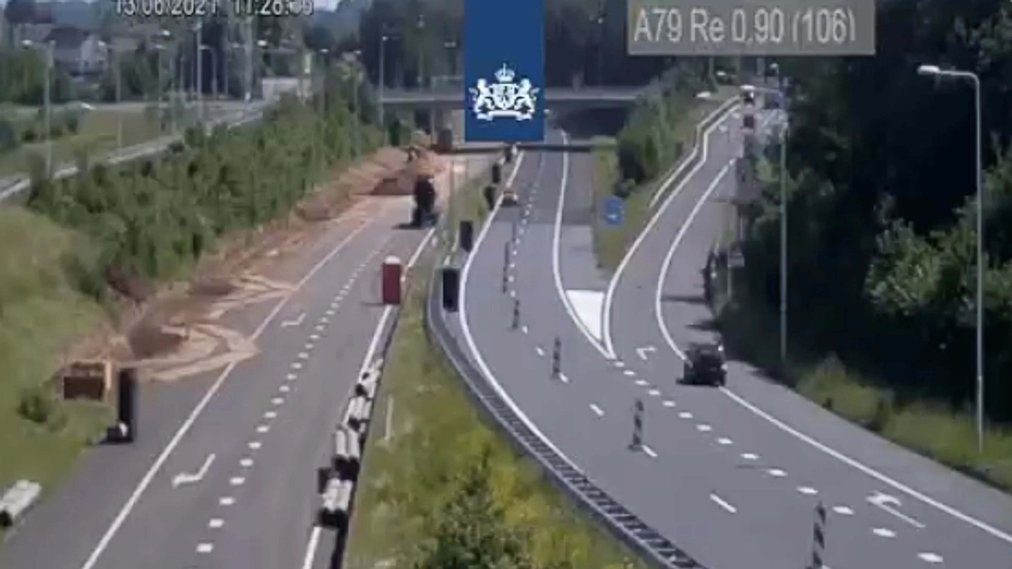 Bejaarde man rijdt 9 kilometer tegen het verkeer in op A79