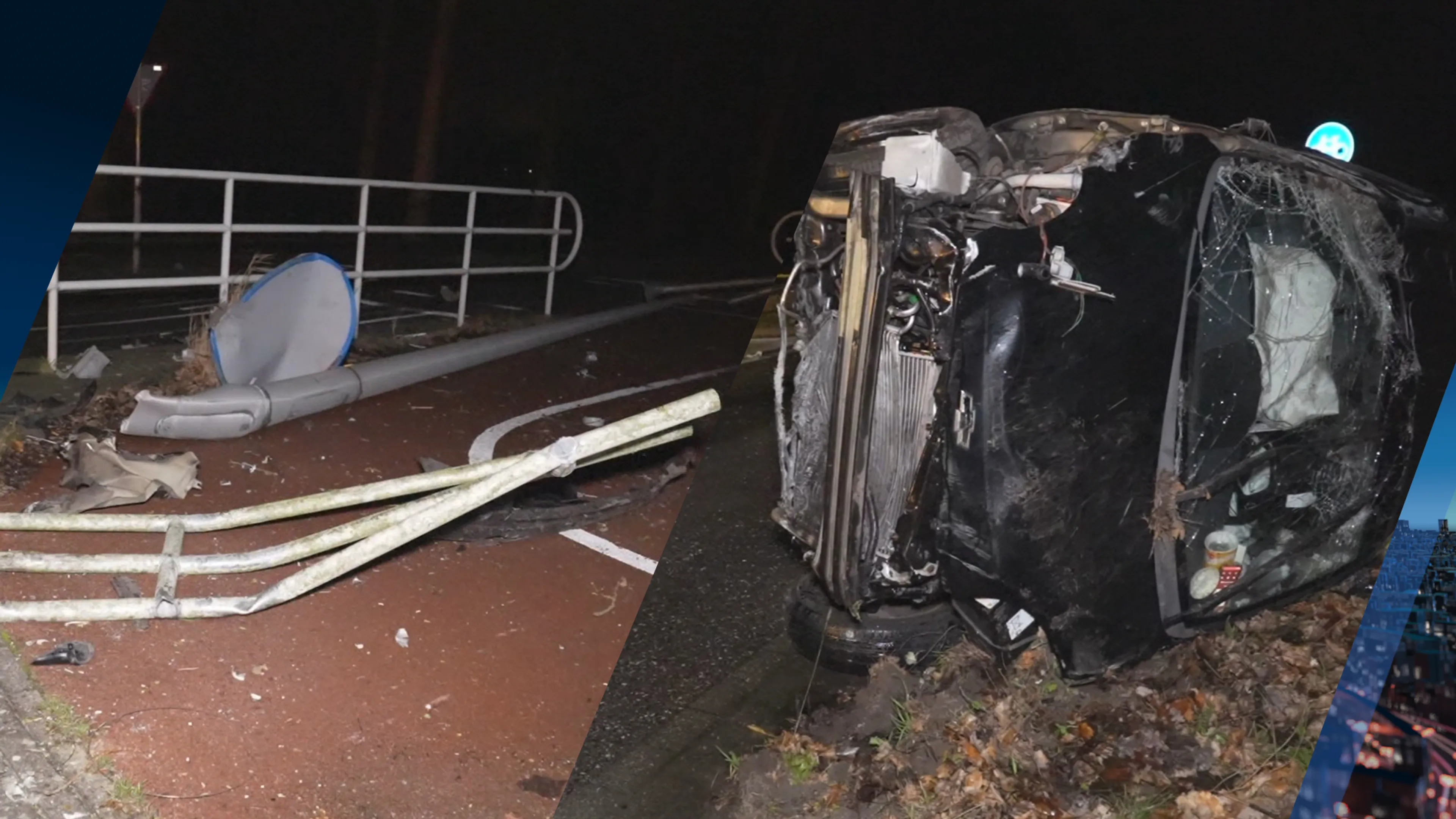 Ravage in Helmond: 'vrouw komt na ongeval vlak voor kanaal tot stilstand'