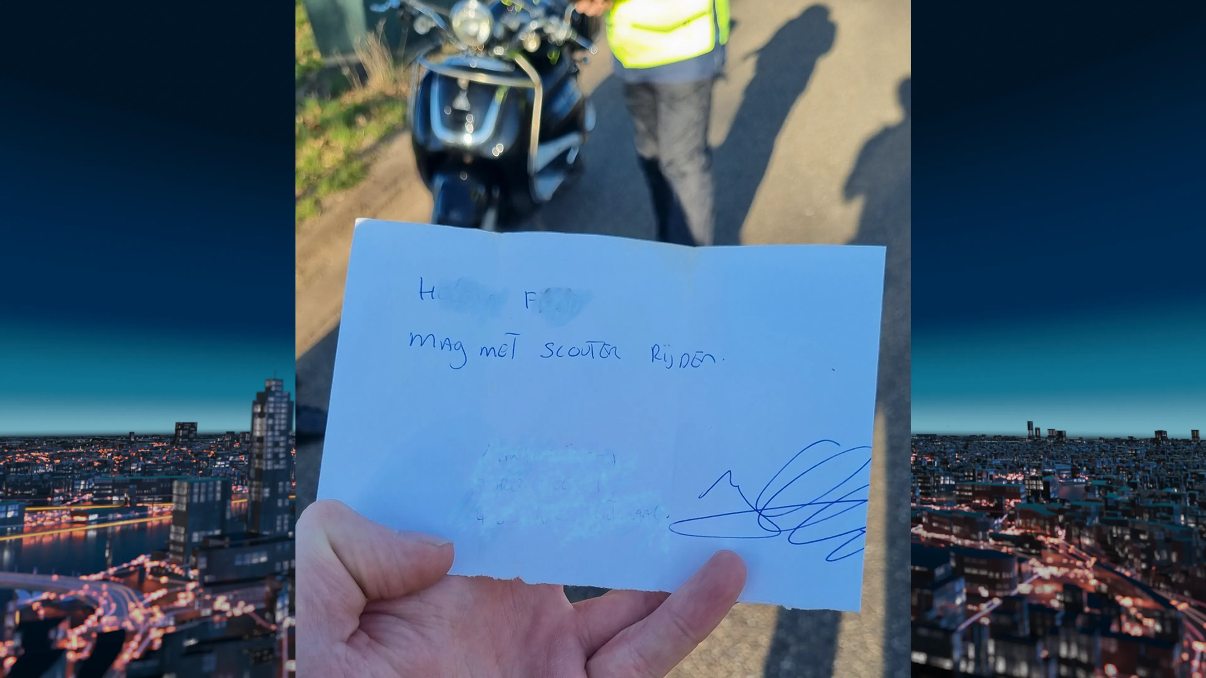 Politie betrapt scooterbestuurder met papiertje als rijbewijs: 'Mag met scooter rijden'