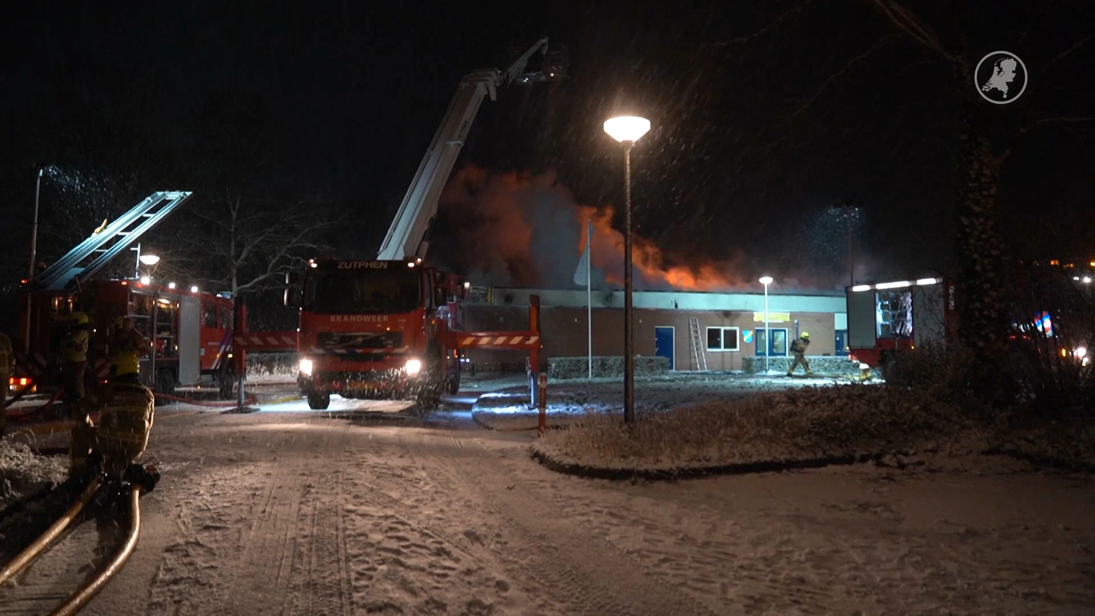Gebouw tafeltennisvereniging Lochem zwaar beschadigd door grote brand