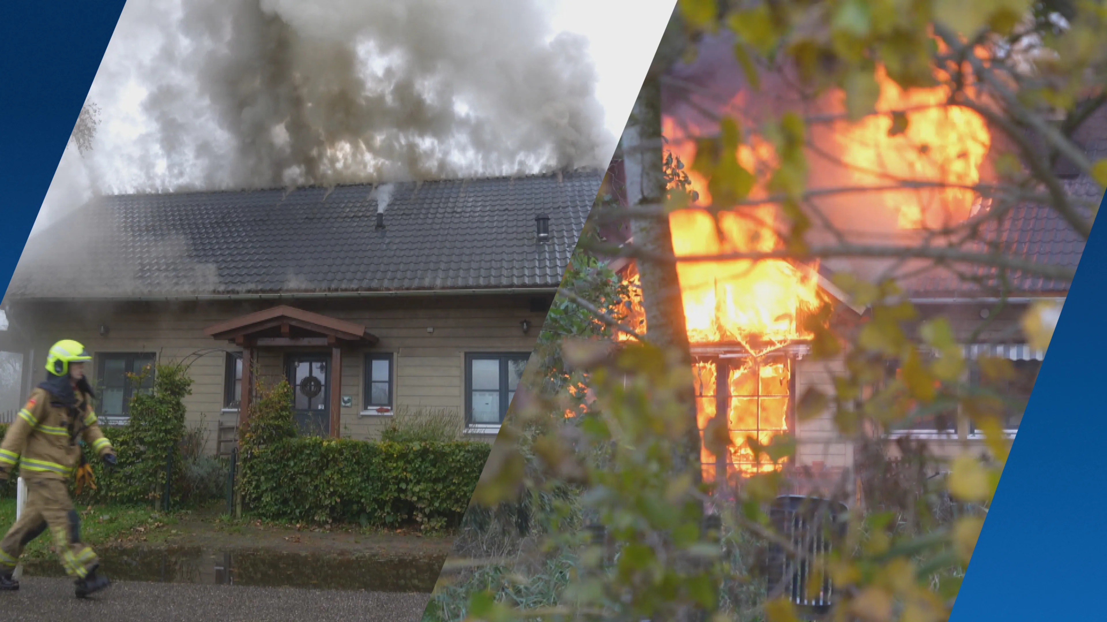 Grote en felle brand verwoest woning bij Kamperveen