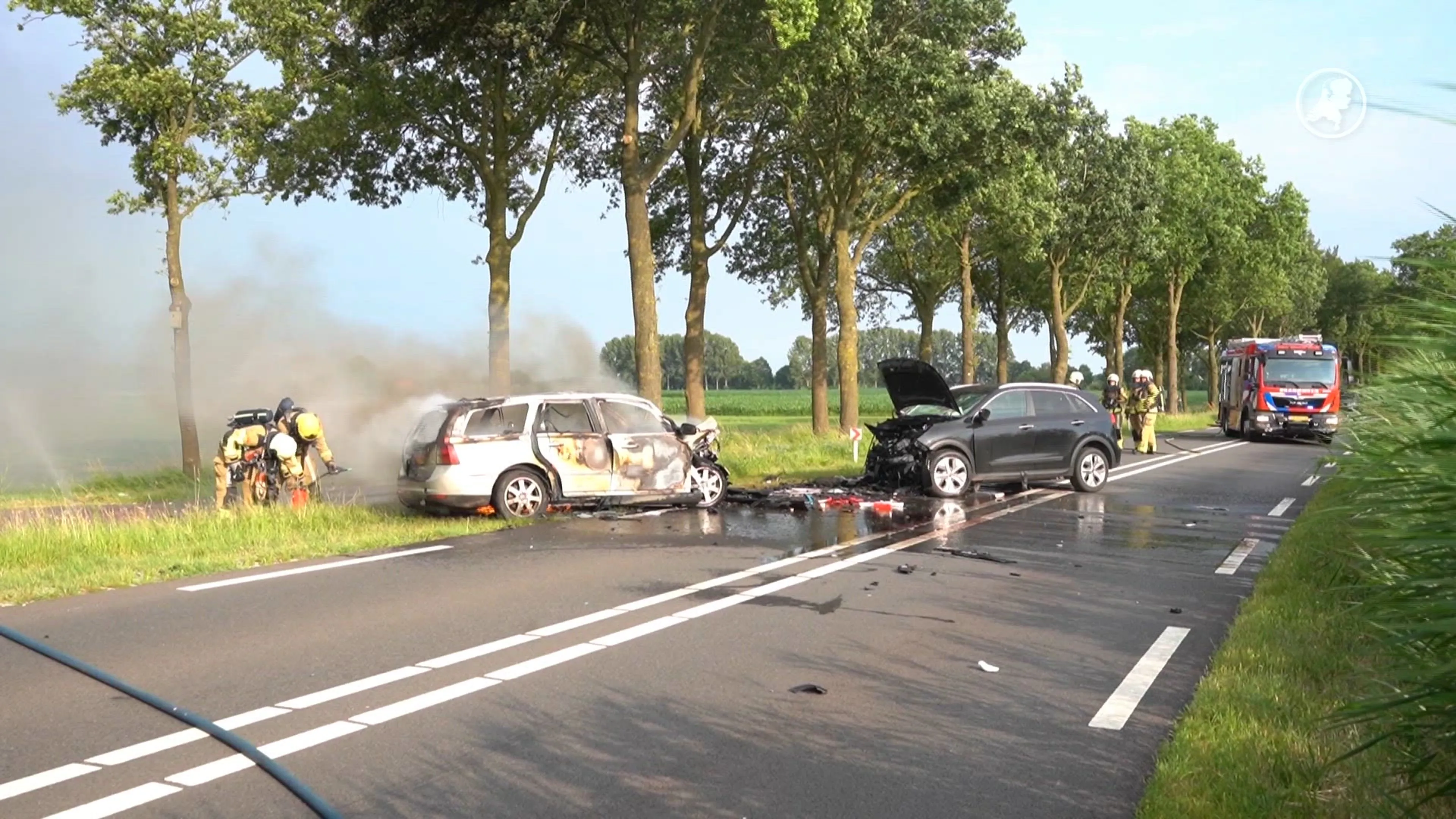 Dode en gewonde na harde klap op N-weg bij Wijhe