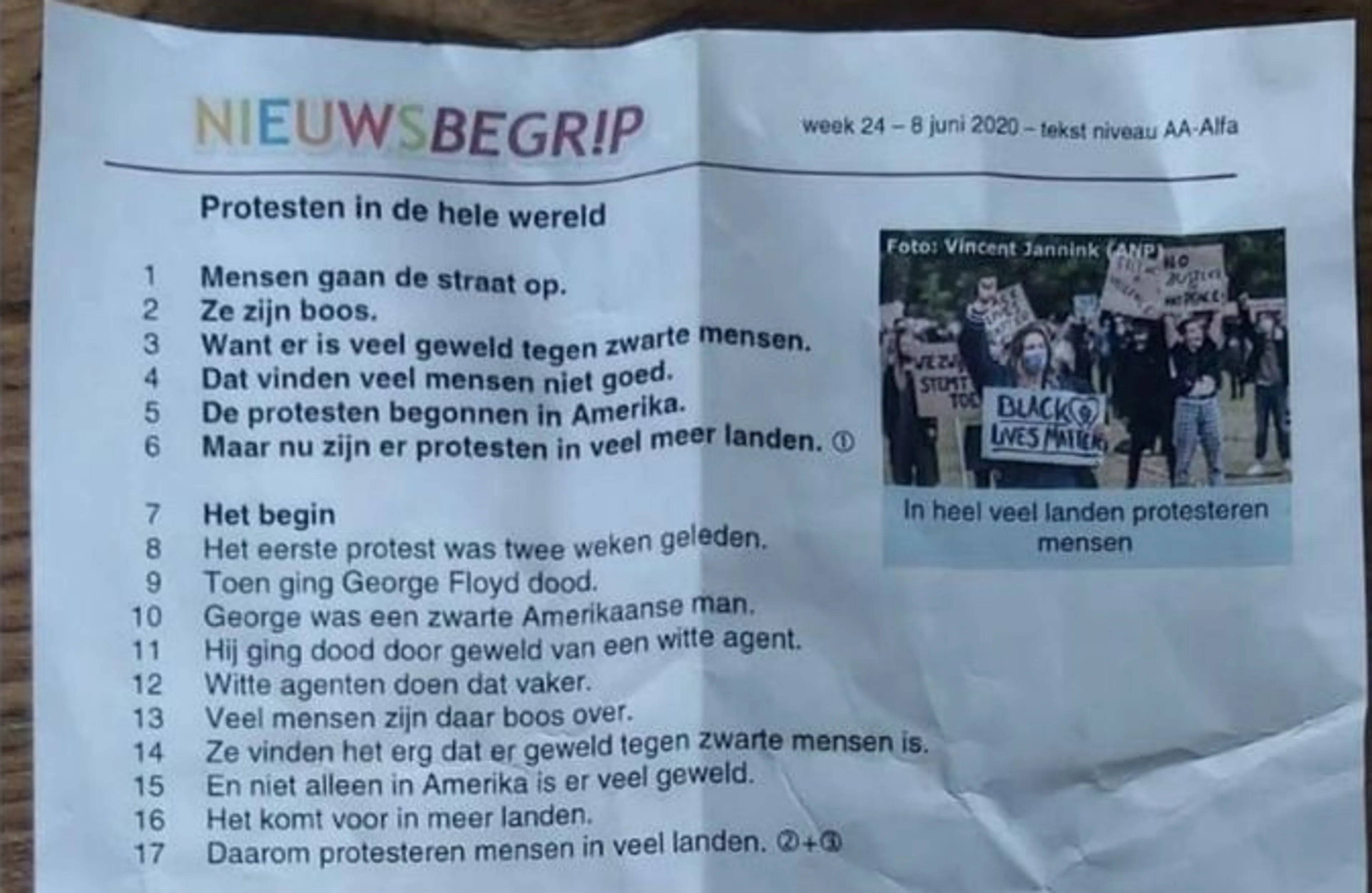 Veel kritiek op 'propagandistisch' lesmateriaal over dood George Floyd
