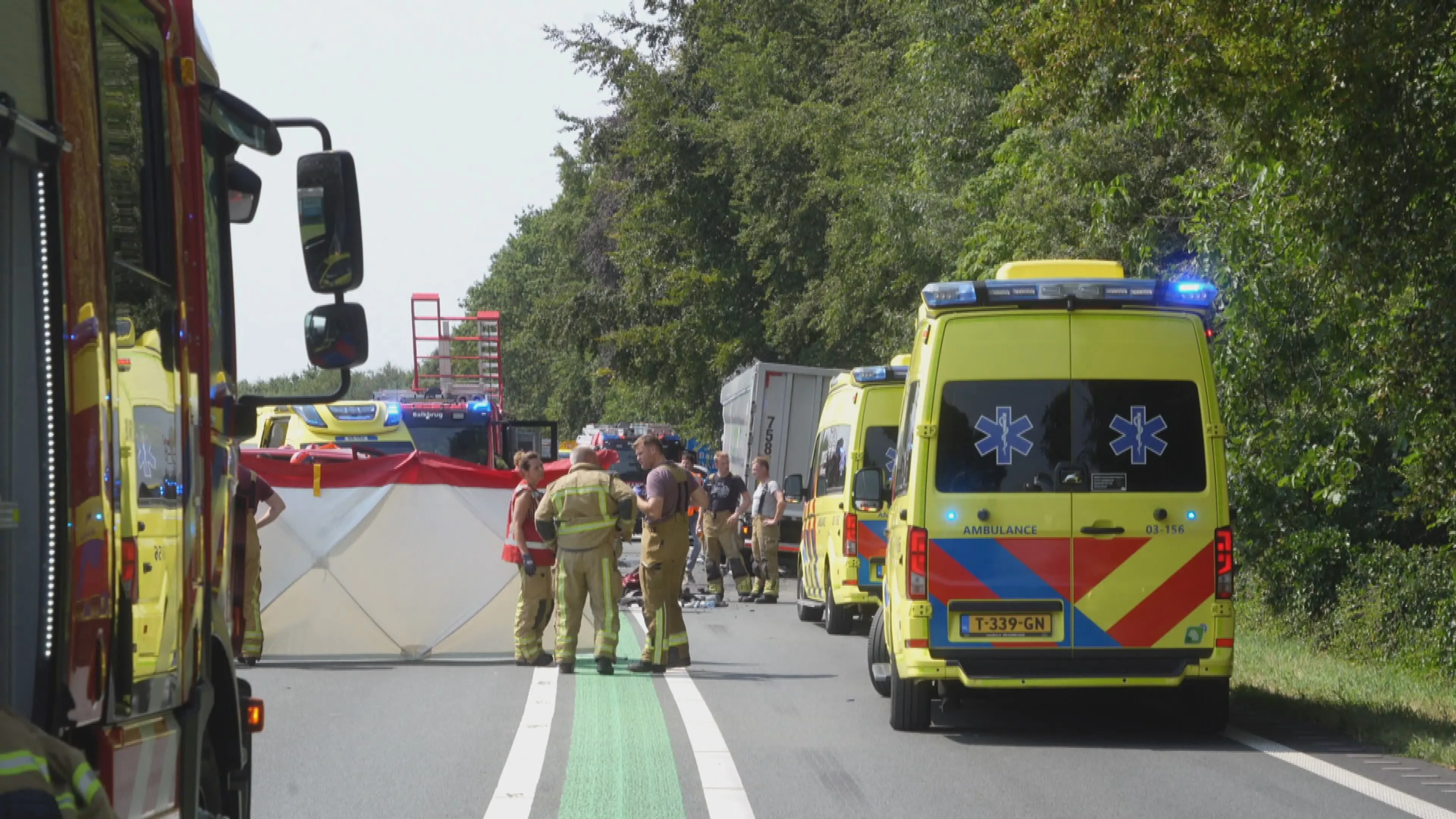 Dode en meerdere gewonden bij ongeluk op N48 bij Balkbrug