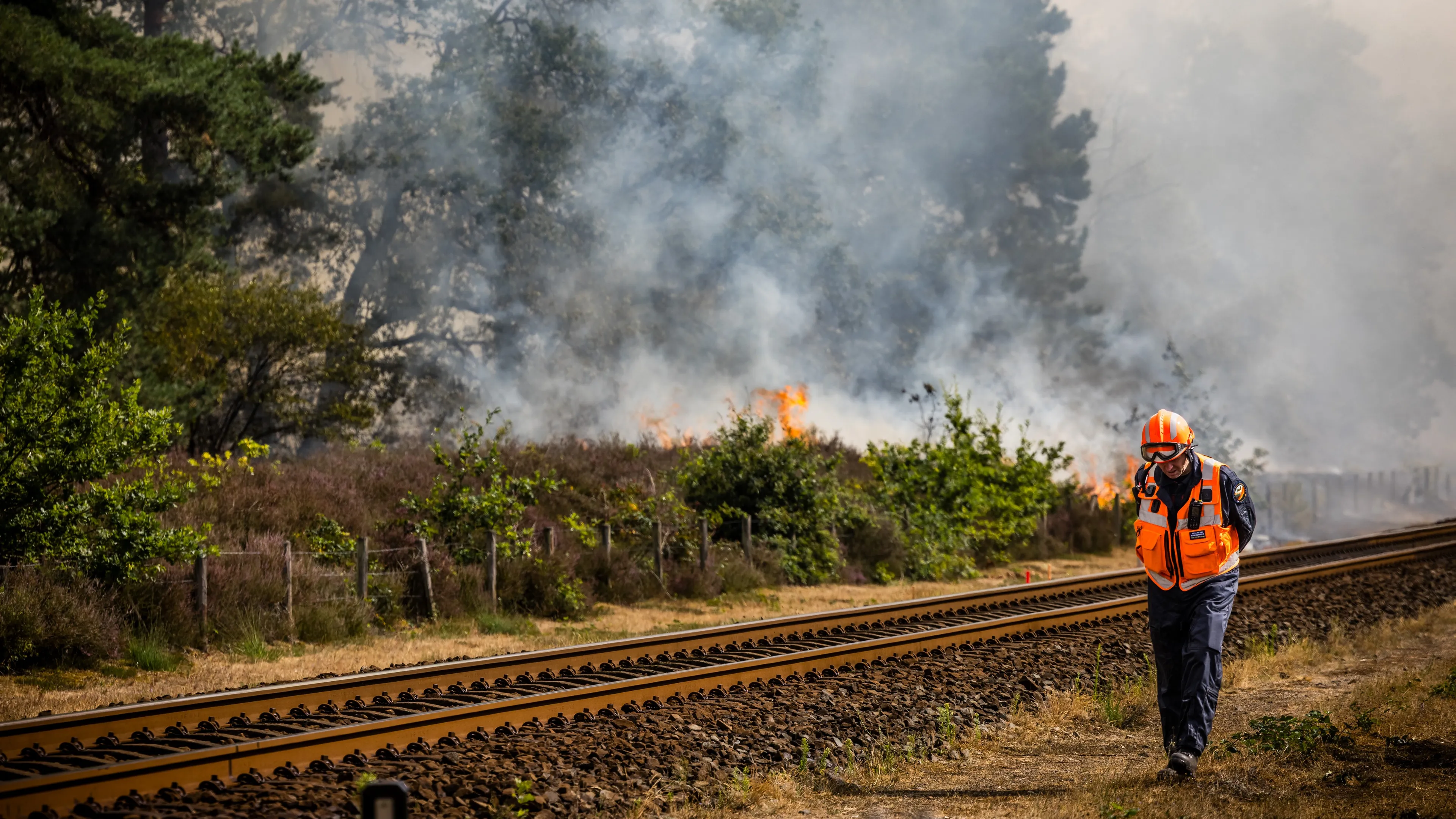 Hele weekend geen treinen tussen Boxmeer en Venray door natuurbrand