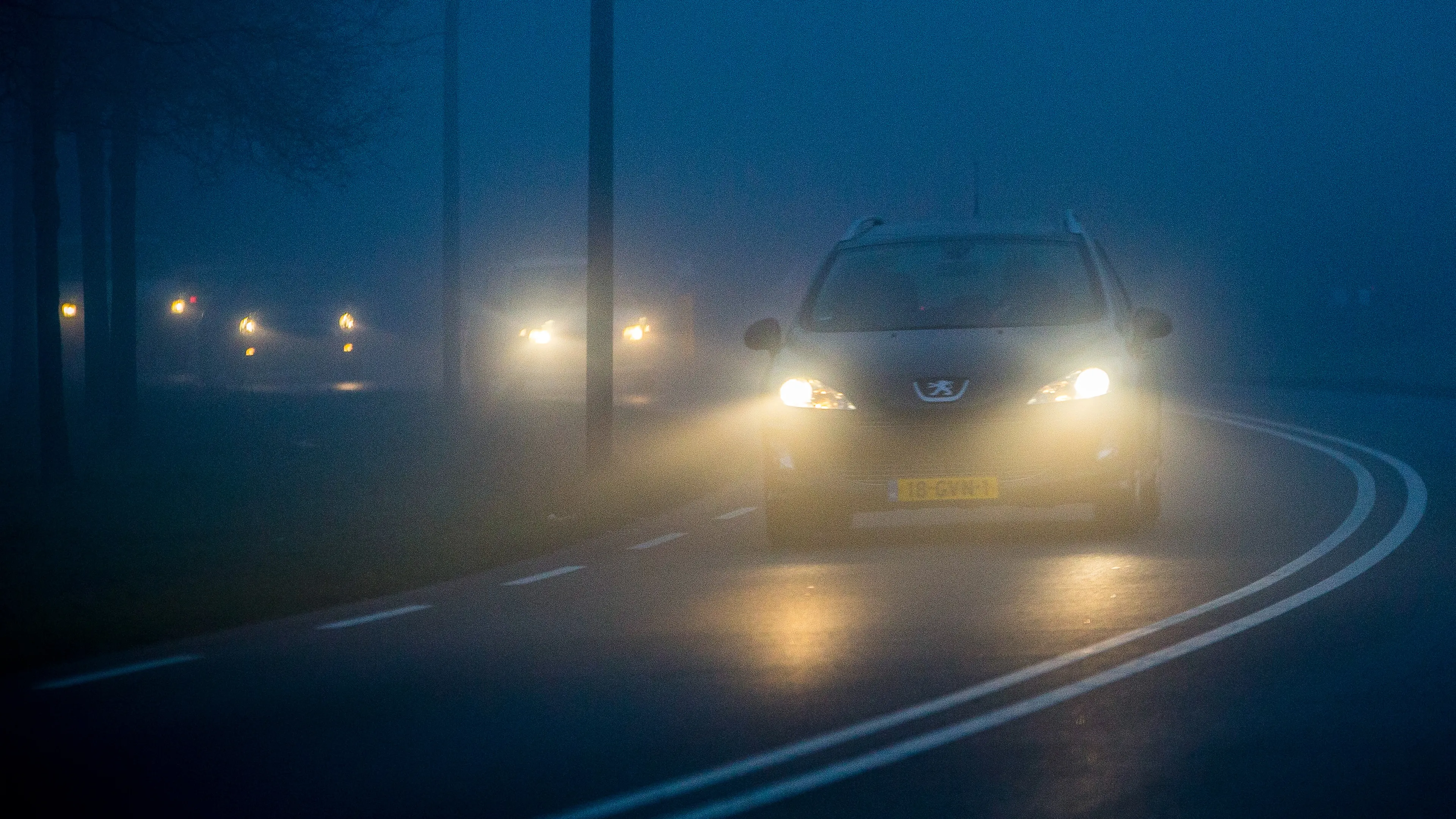 Code geel door dichte mist: plaatselijk zicht minder dan 200 meter