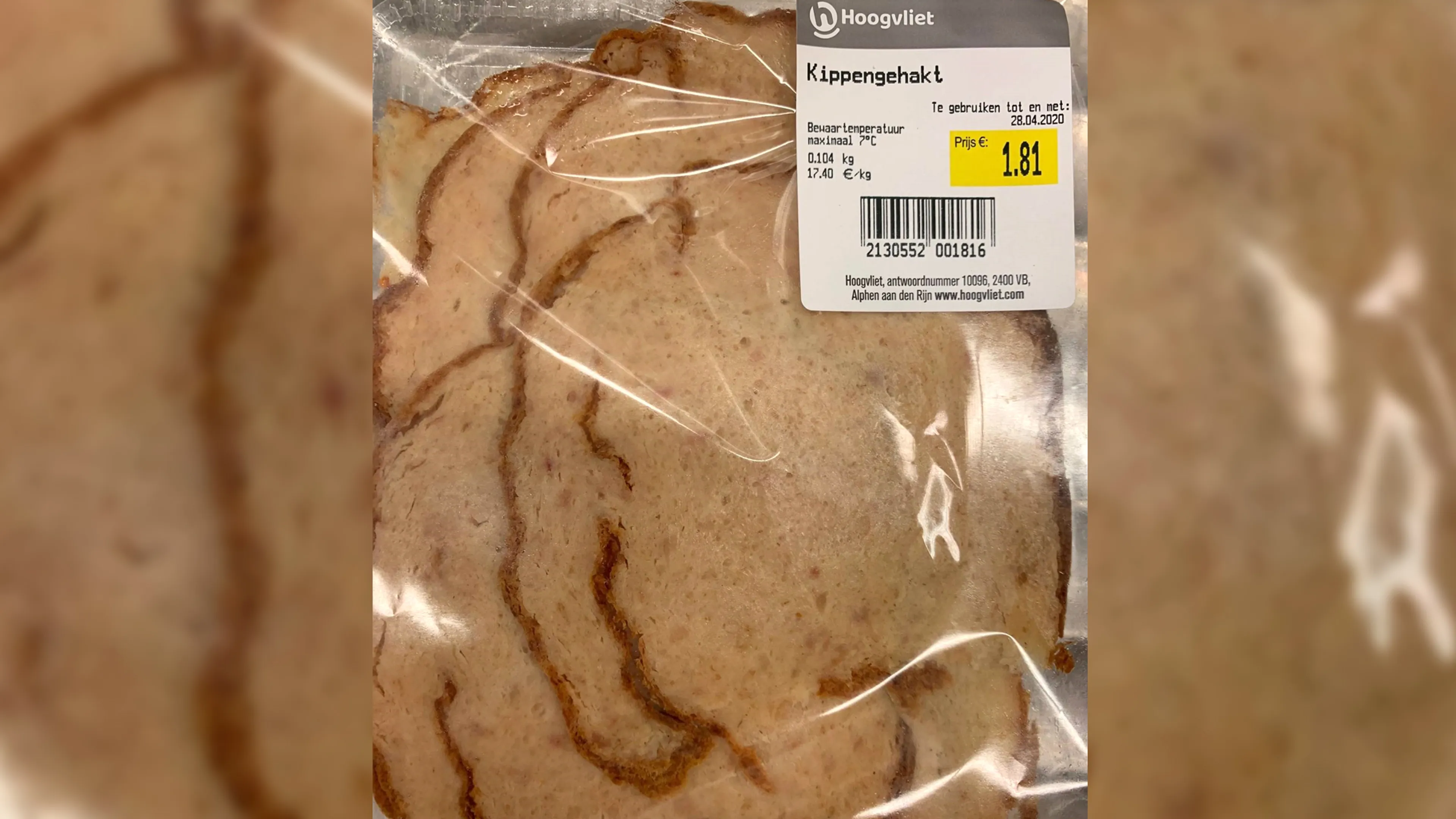 Hoogvliet haalt kippengehakt uit de schappen, bevat mogelijk plastic