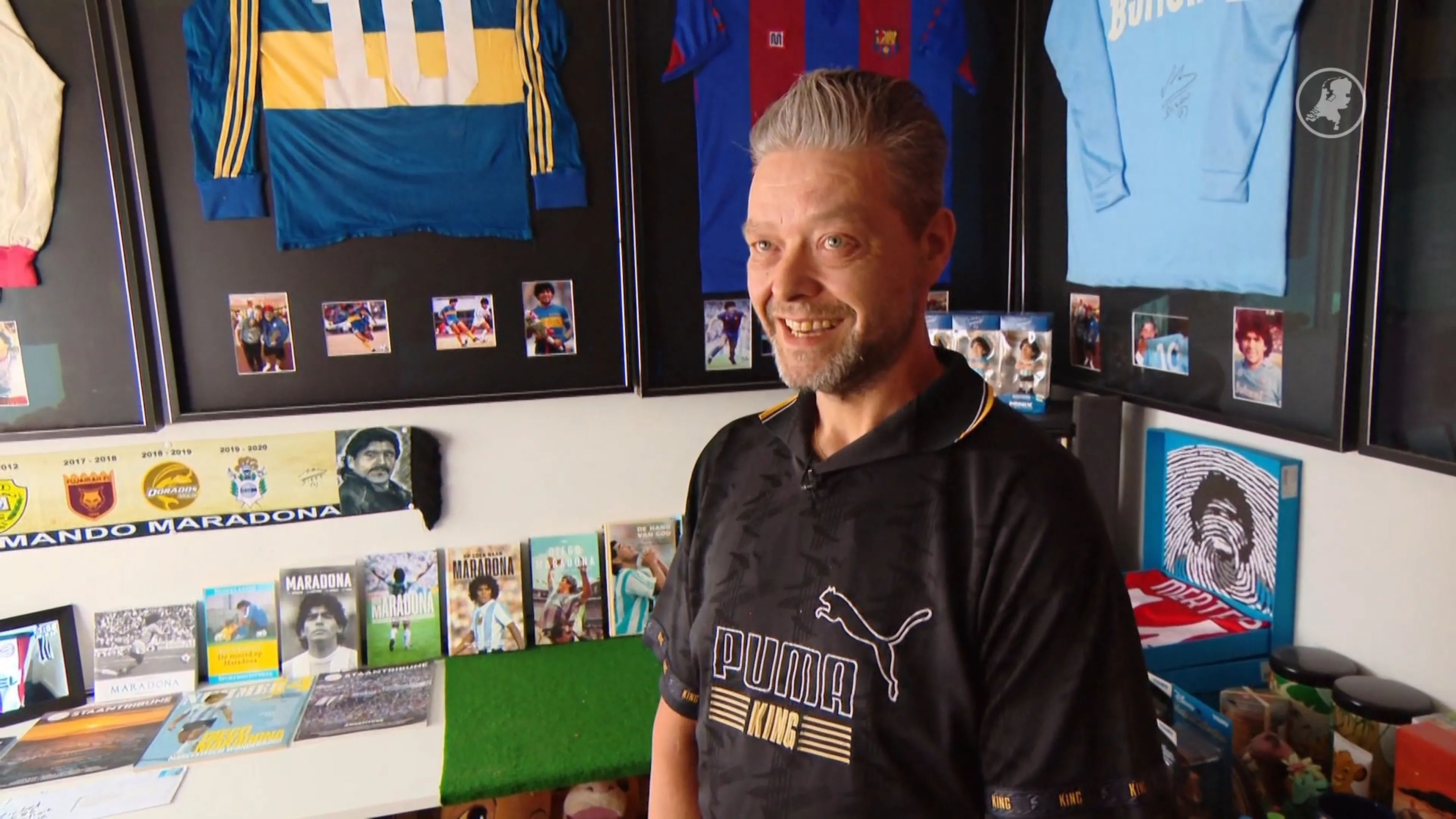 Van shirts tot manchetknopen: Jeroen heeft Nederlands grootste Maradona-collectie