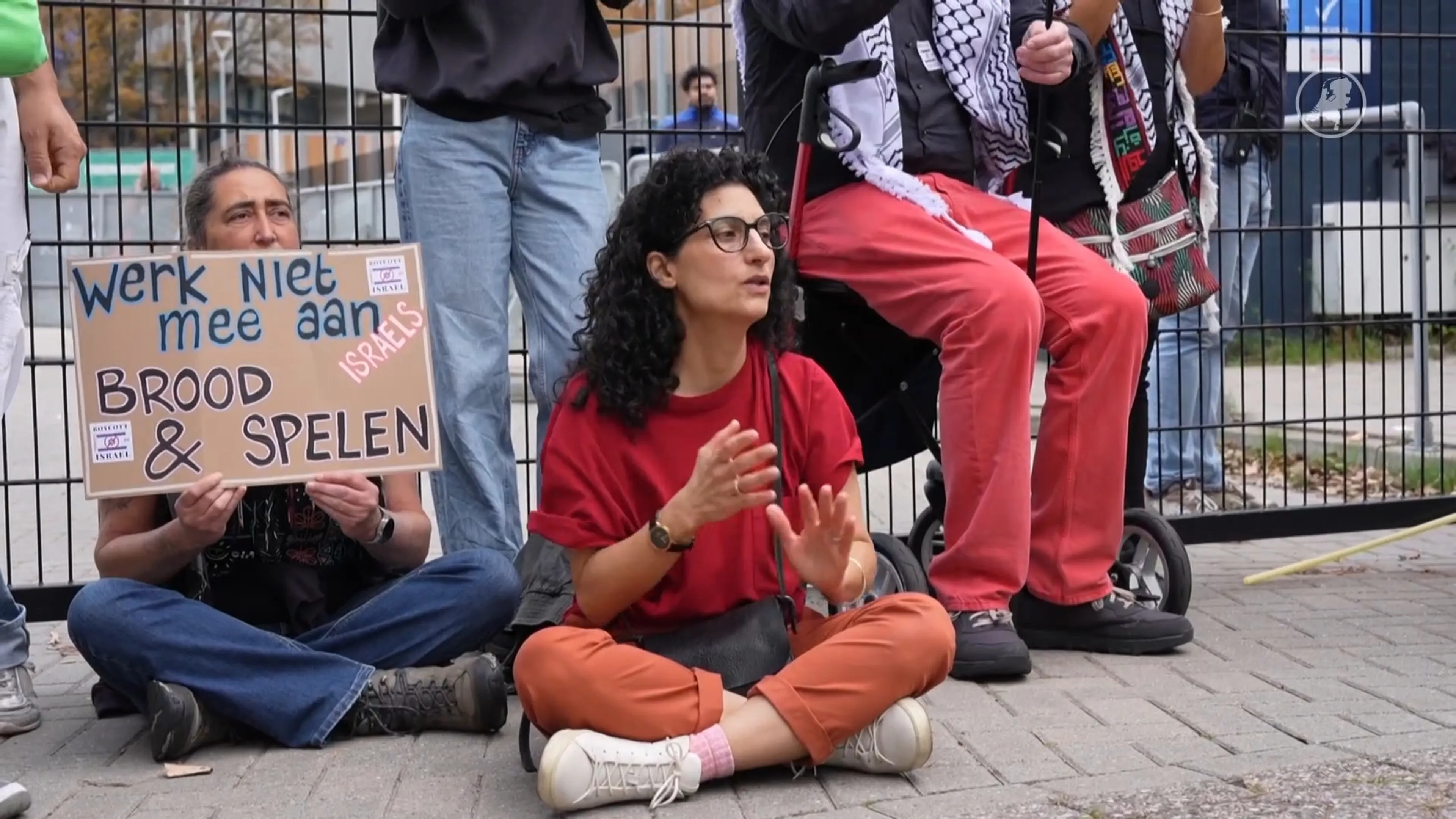 Pro-Palestina actievoerders proberen wedstrijd Israël op EK Honkbal tegen te houden