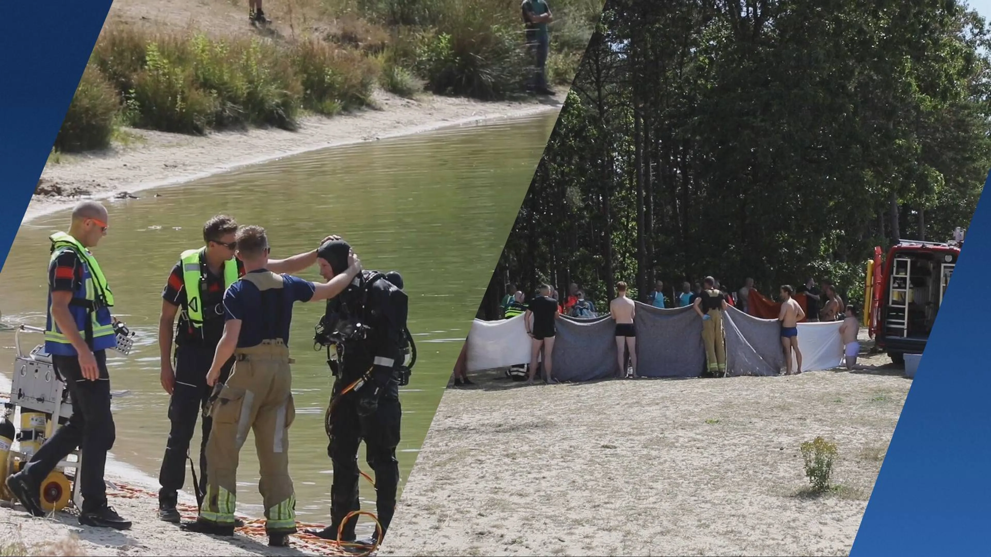 Reddingsactie bij Zandenplas: jongen en man uit water gehaald