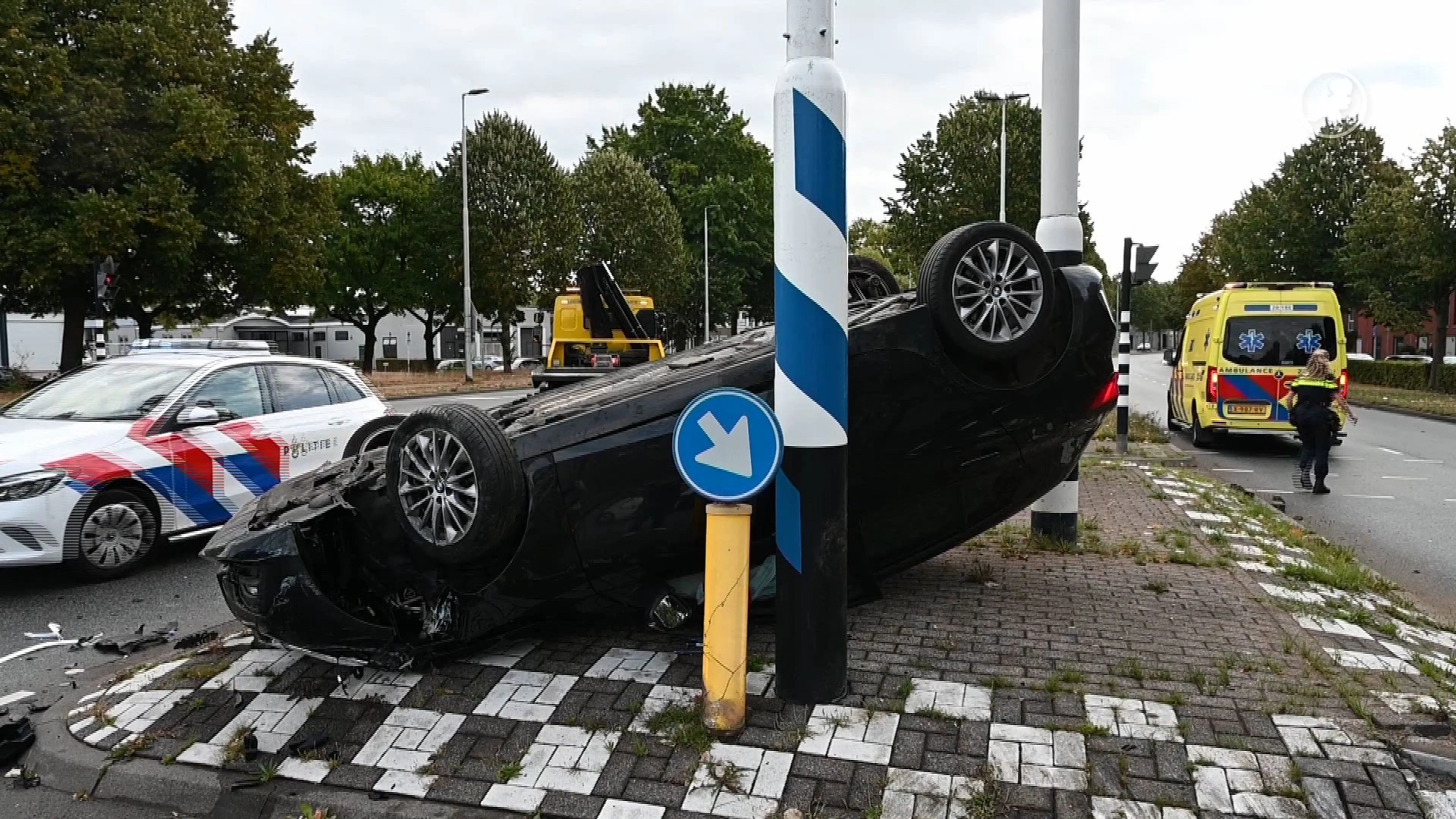Politieachtervolging in Tilburg eindigt in crash en arrestatie