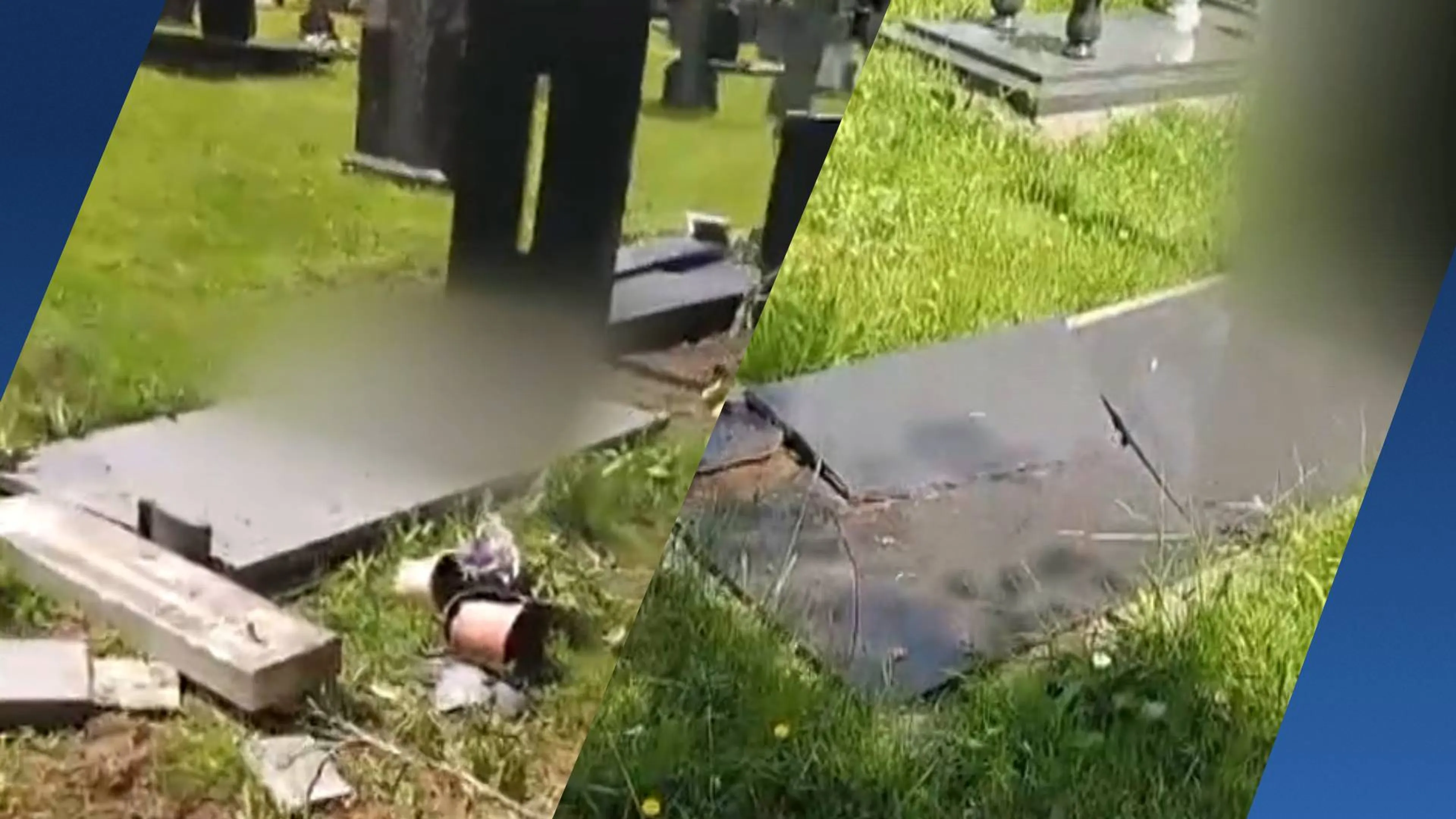 Graven vernield op kerkhof Zwolle, mogelijk voertuig overheen gereden