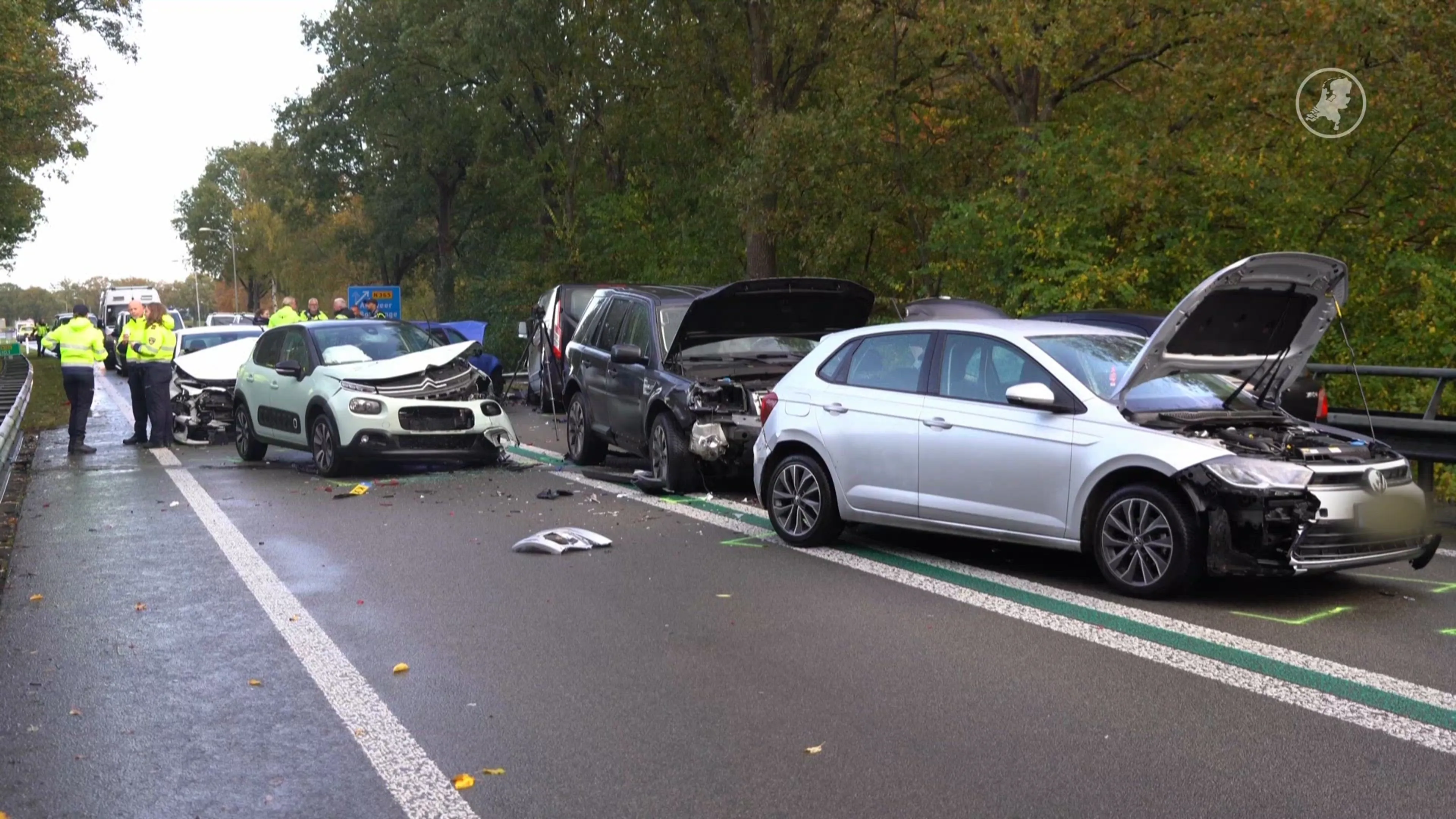 Meerdere gewonden bij verkeersongeval op N336 bij Nieuwe Pekela