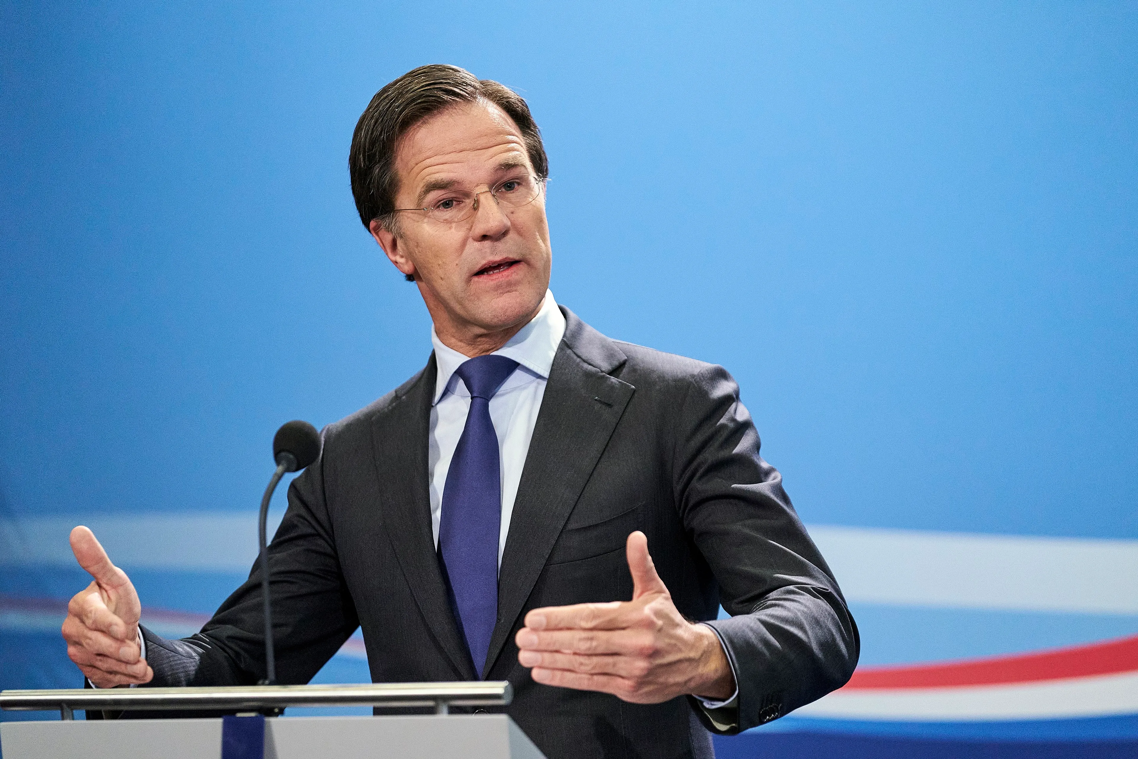 Persconferentie van premier Rutte na de wekelijkse ministerraad