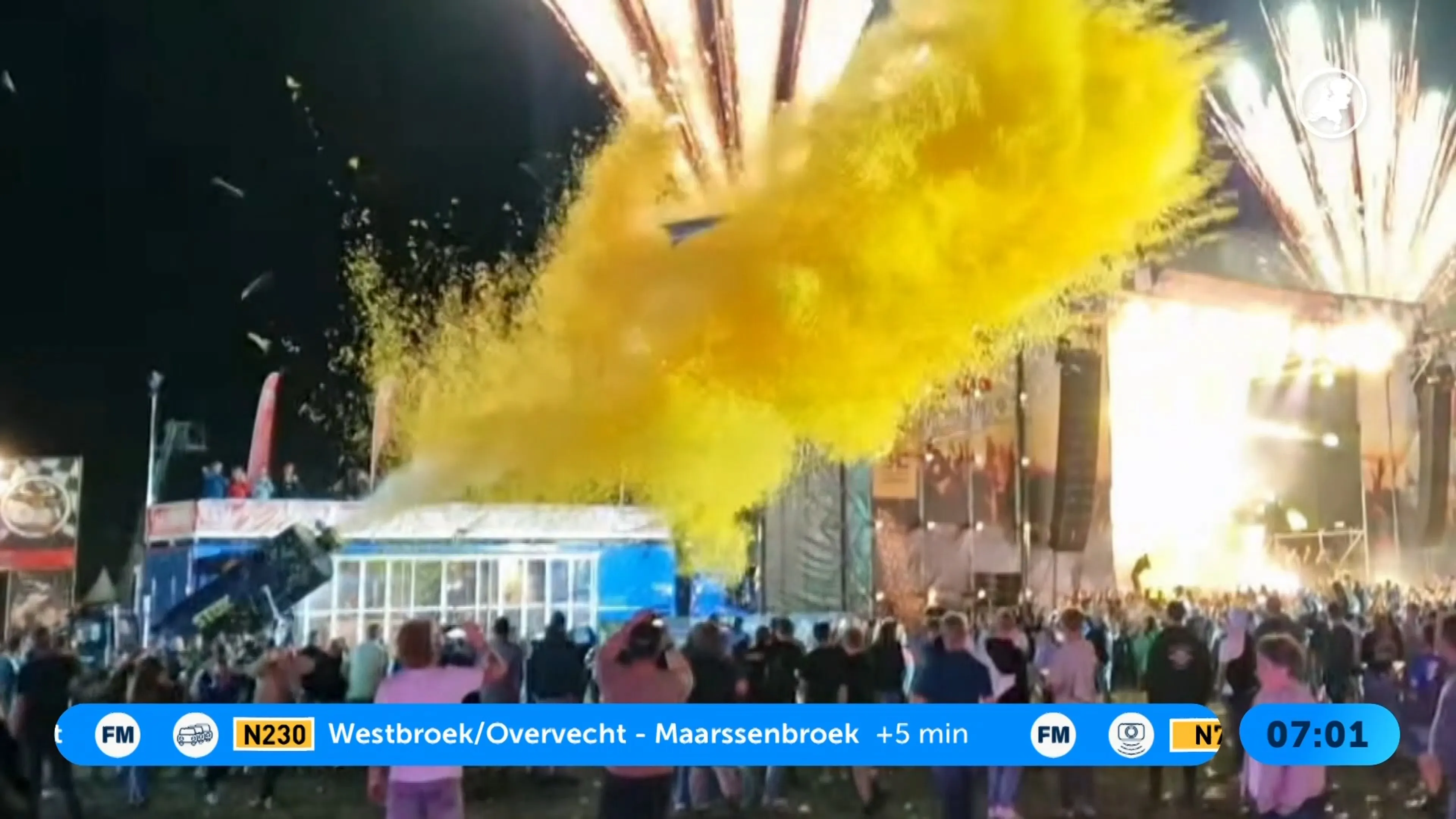 Vrouw gewond bij ontploffing confettikanon op Boerenrockfestival