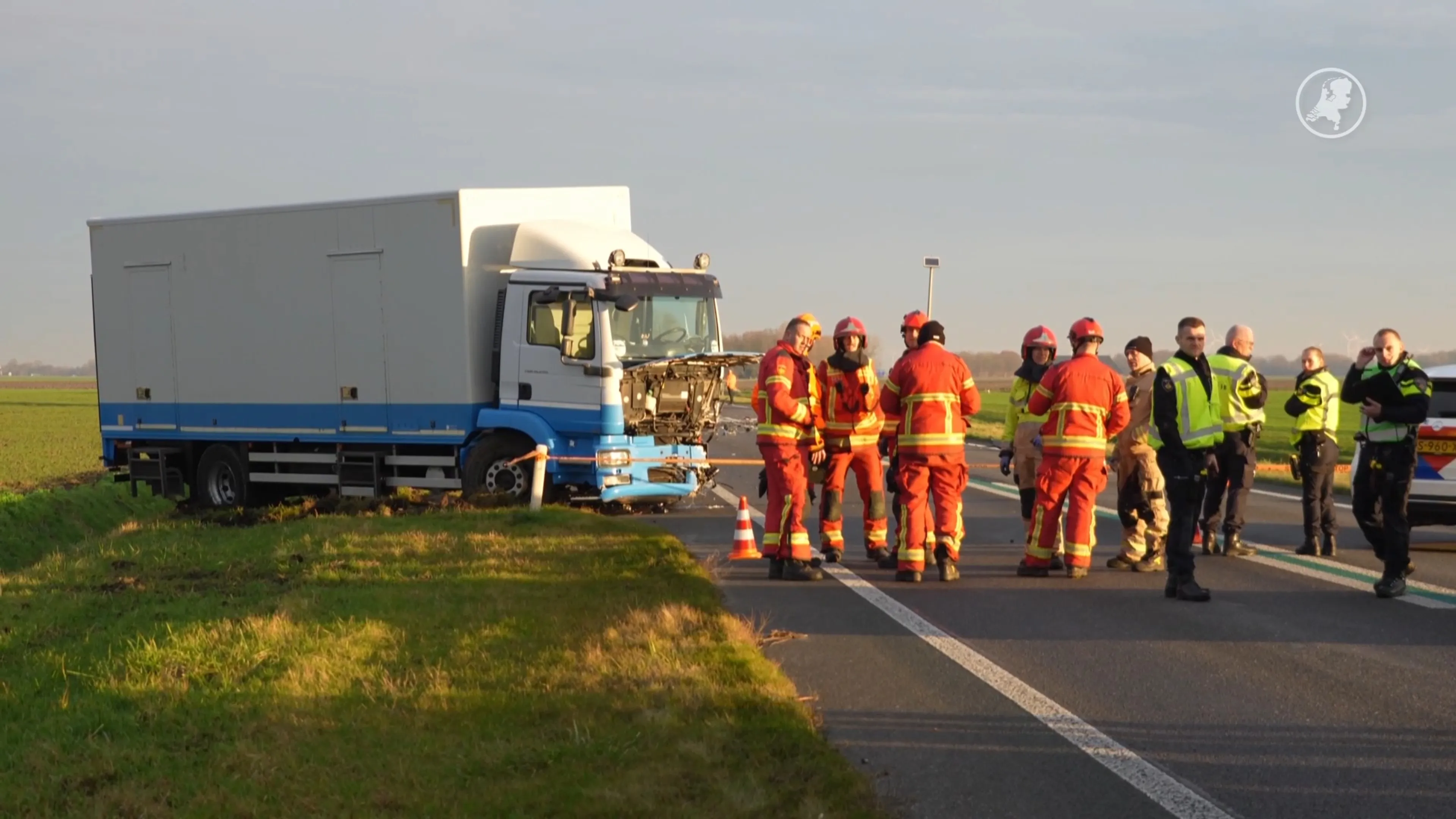Persoon om het leven gekomen bij botsing met vrachtwagen op N46