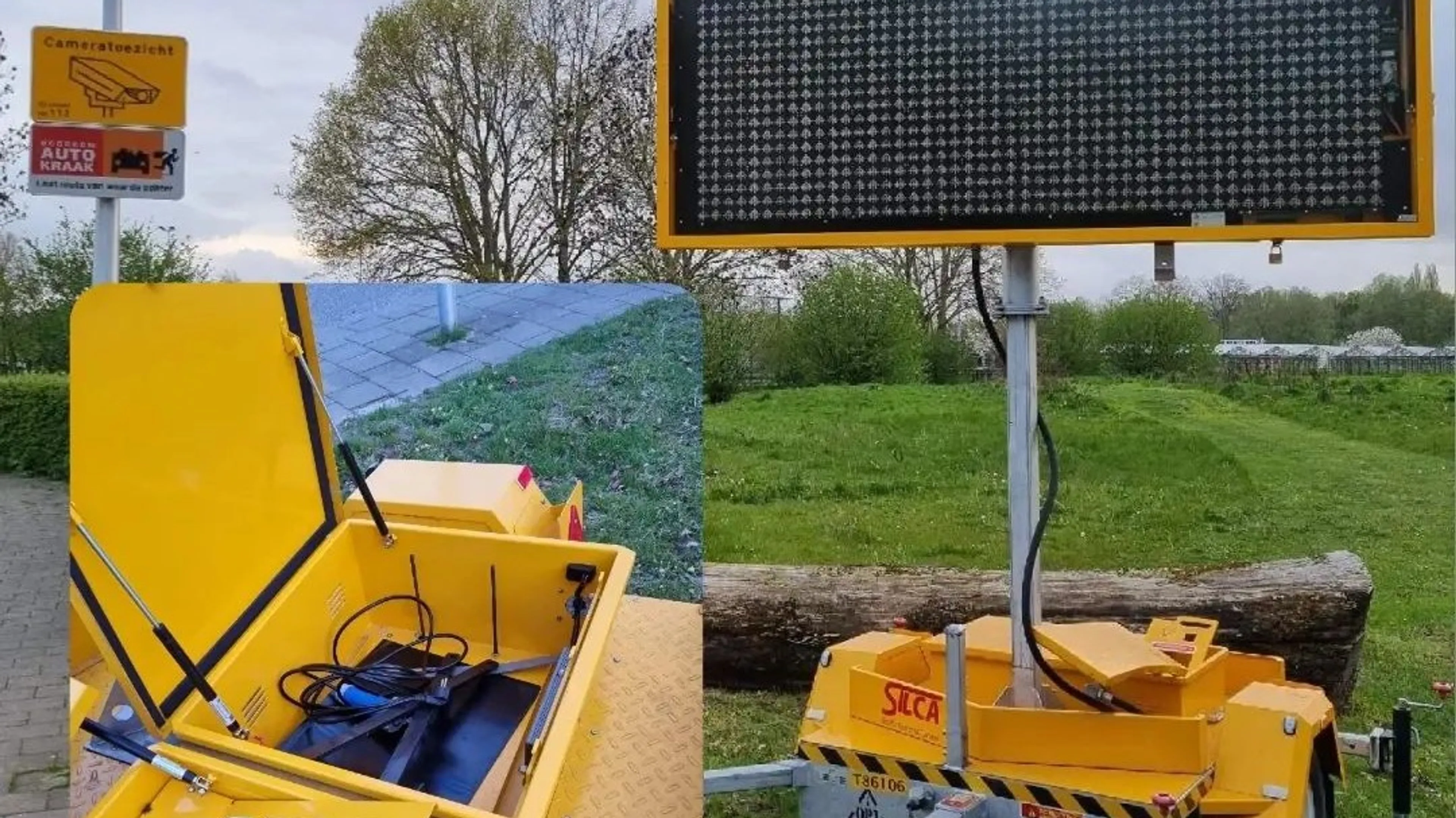 Accu matrixbord dat waarschuwde voor diefstal gestolen in Utrecht