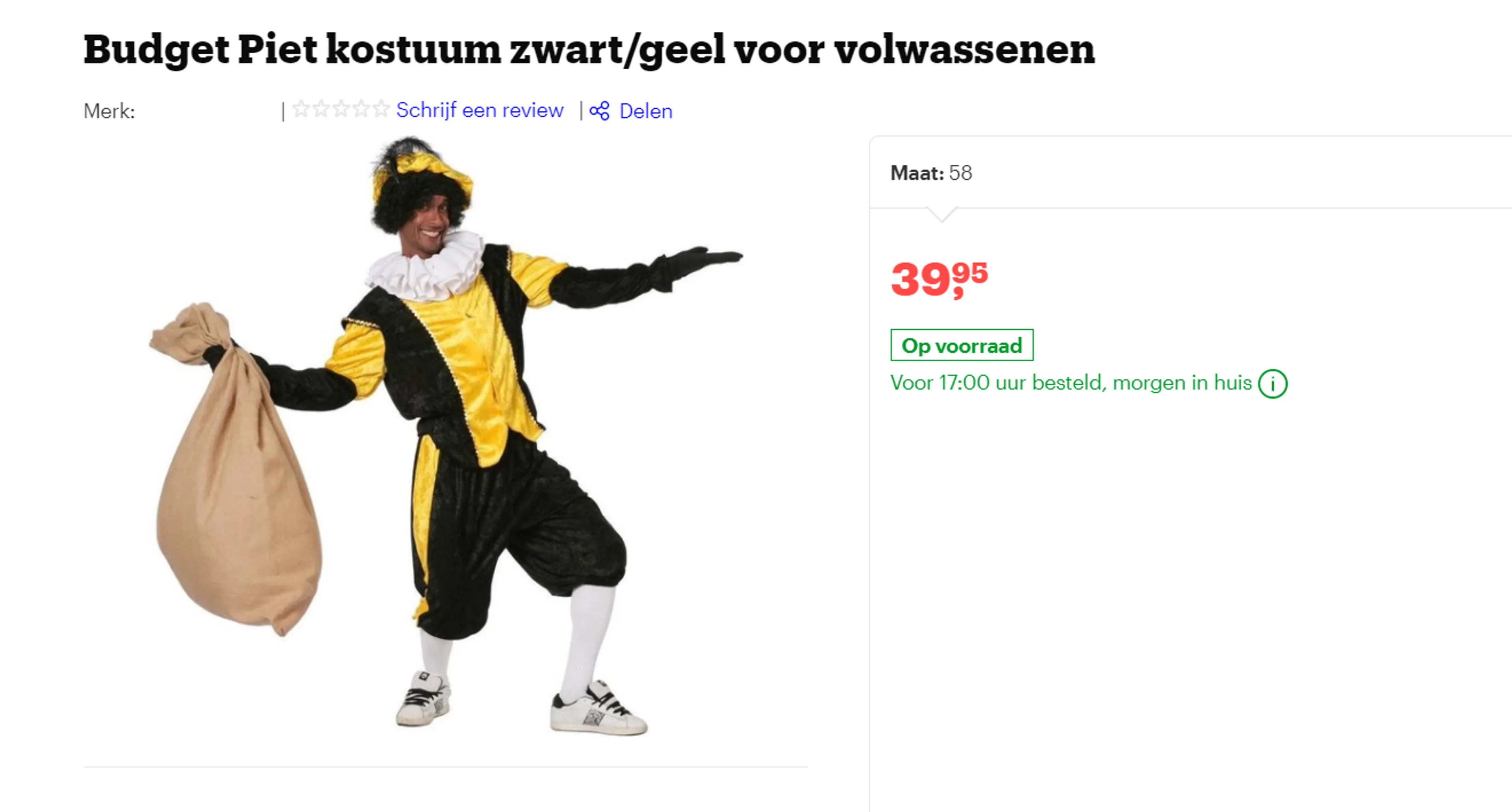 Bol.com weigert vanaf september alle artikelen met Zwarte Piet