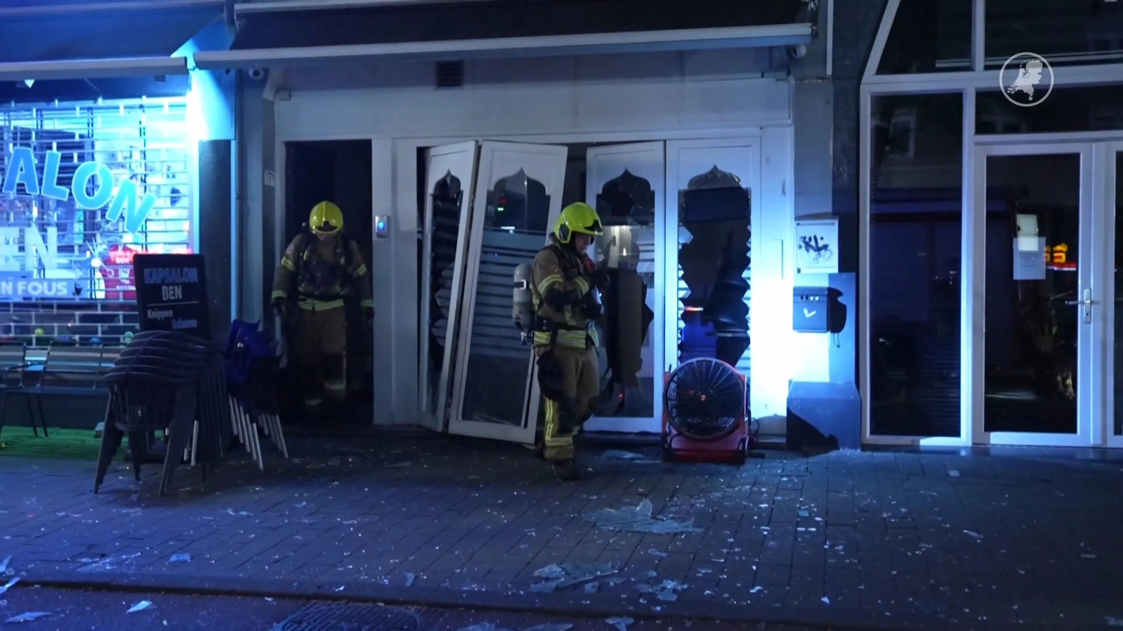 Shishalounge getroffen door explosie in Rotterdam, flinke ravage op straat