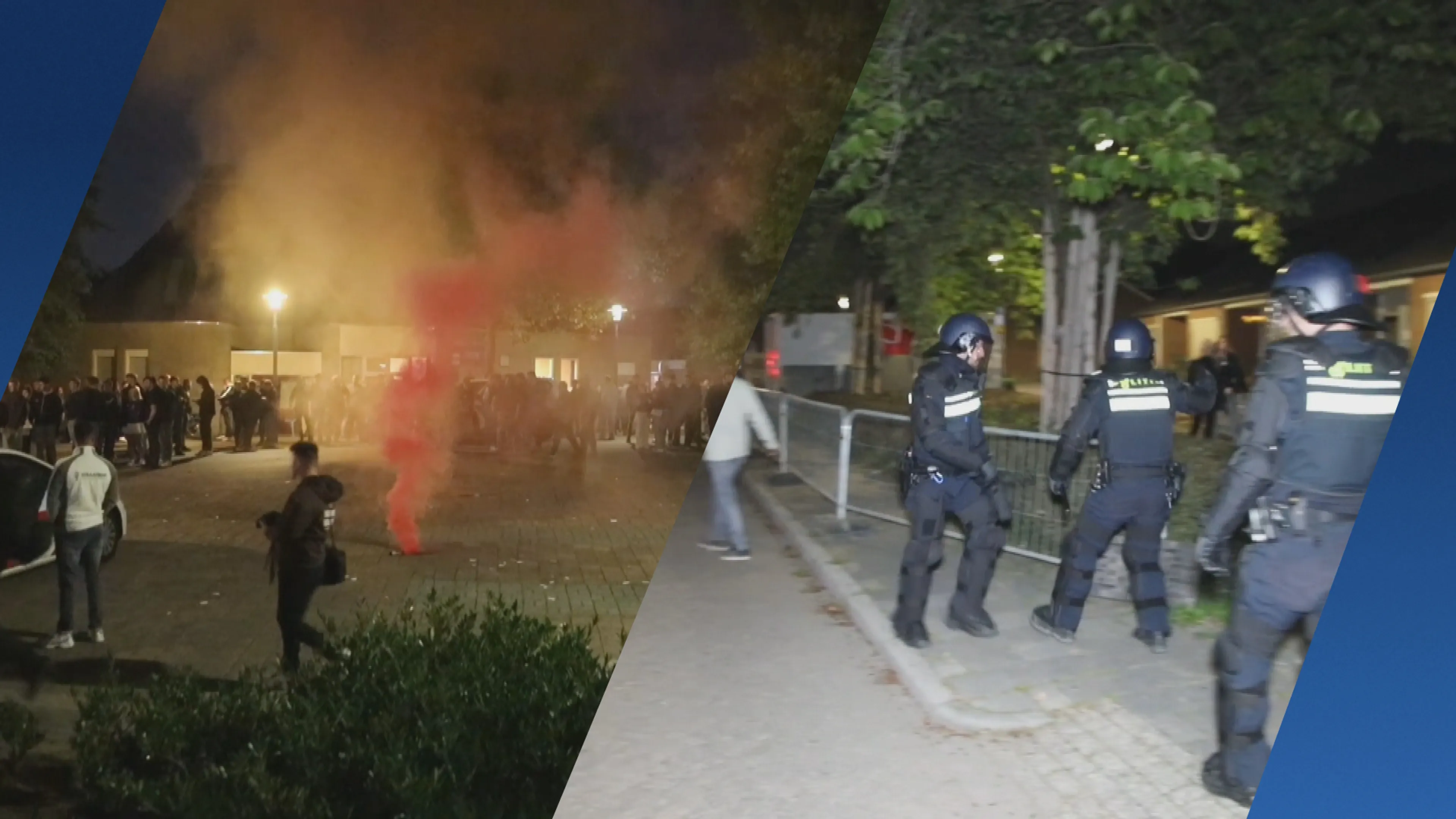 Azc-protest Kesteren ontbonden na vuurwerk, meerdere aanhoudingen